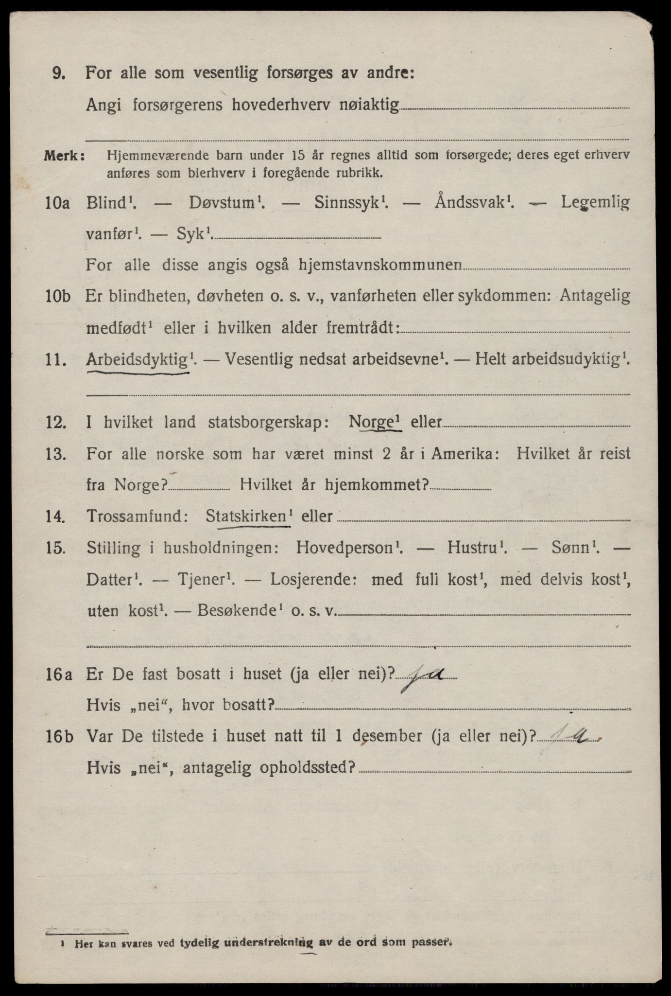 SAST, 1920 census for Hjelmeland, 1920, p. 1506