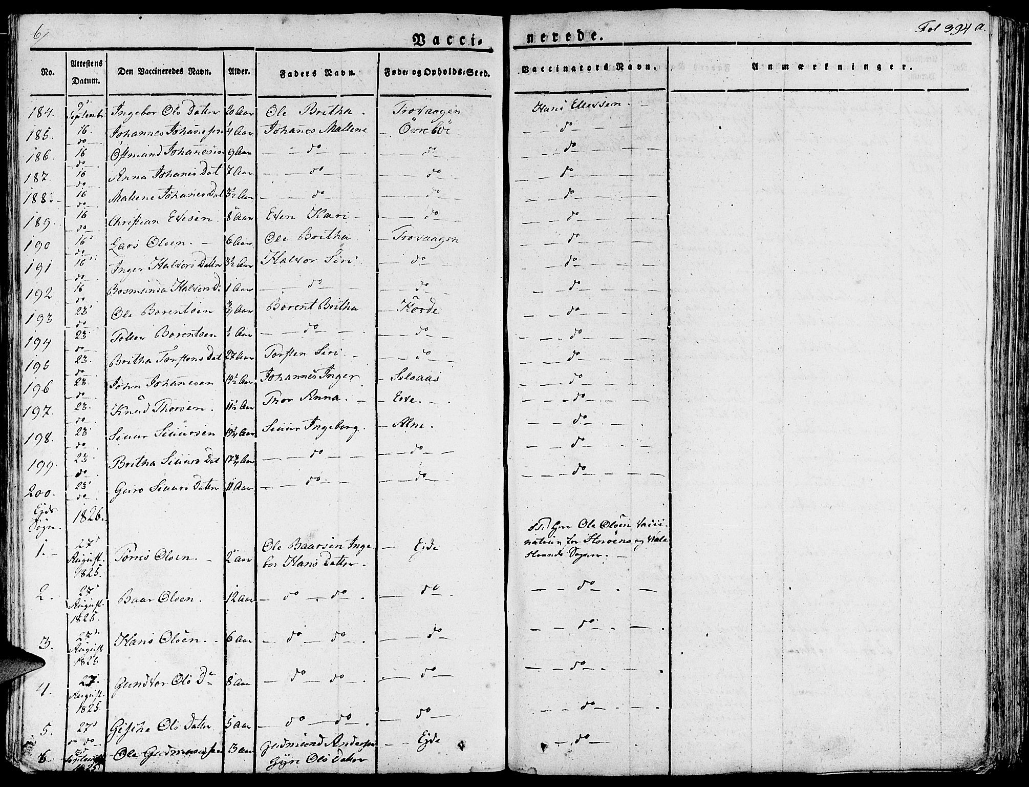 Fjelberg sokneprestembete, AV/SAB-A-75201/H/Haa: Parish register (official) no. A 5, 1822-1834, p. 394