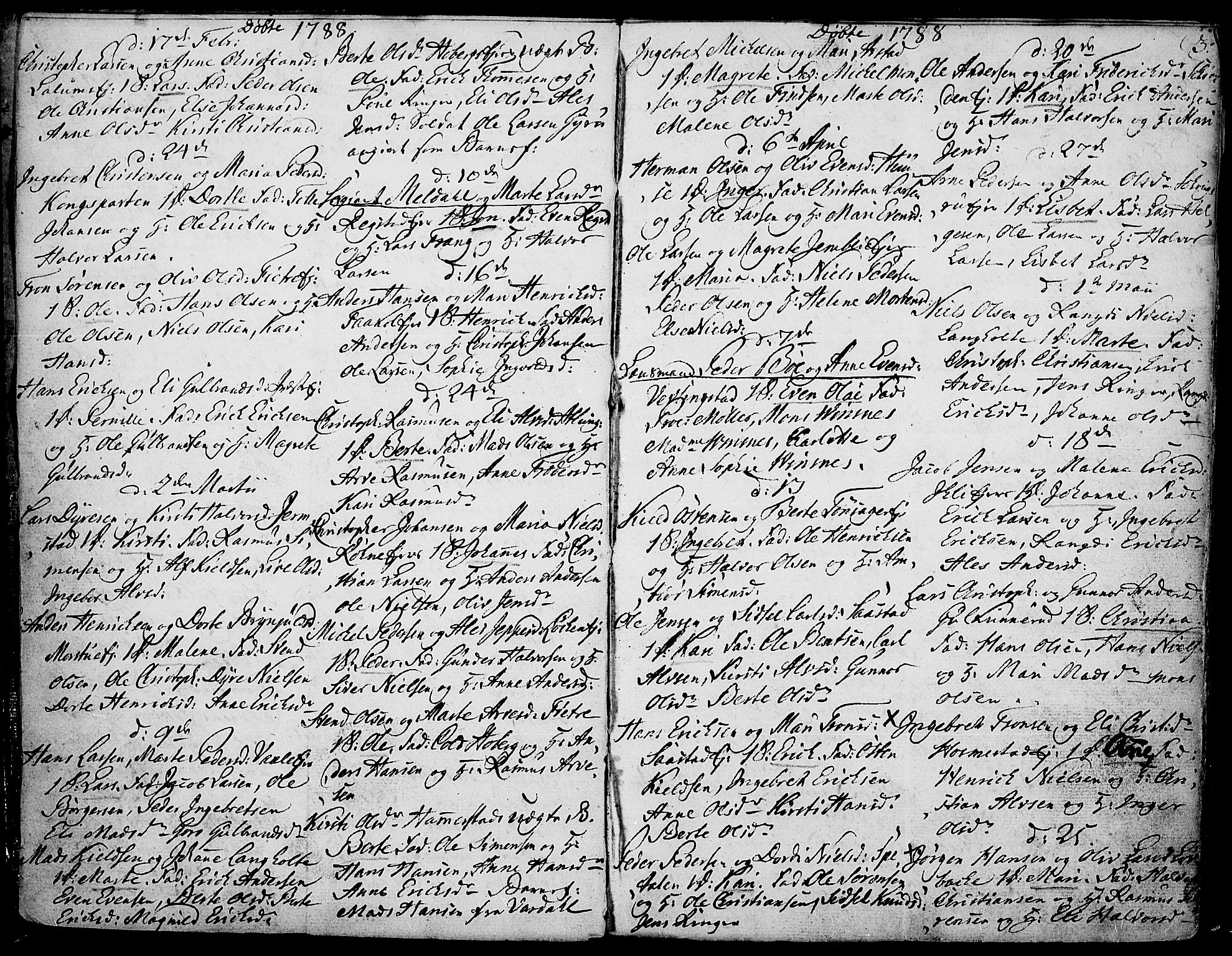 Stange prestekontor, SAH/PREST-002/K/L0007: Parish register (official) no. 7, 1788-1813, p. 2-3