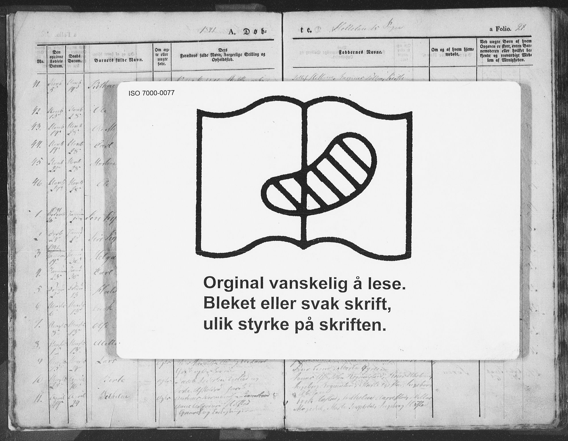Helleland sokneprestkontor, AV/SAST-A-101810: Parish register (official) no. A 6.1, 1834-1863, p. 21