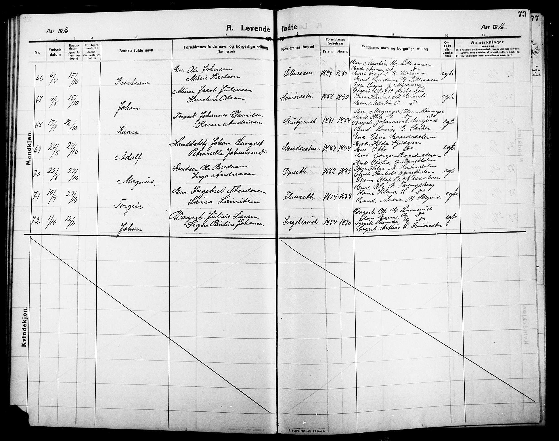 Grue prestekontor, AV/SAH-PREST-036/H/Ha/Hab/L0007: Parish register (copy) no. 7, 1910-1920, p. 73