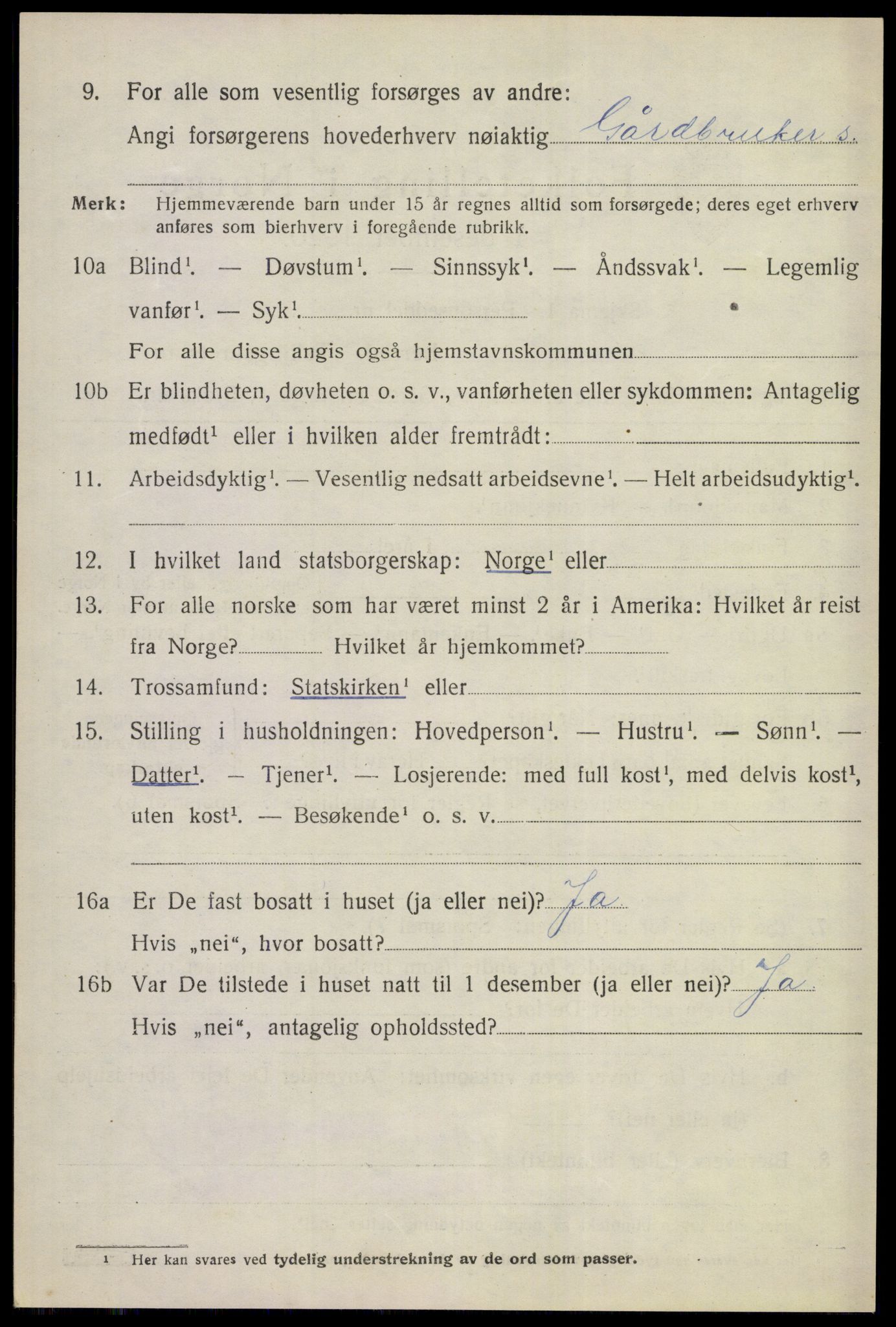 SAKO, 1920 census for Gol, 1920, p. 2177