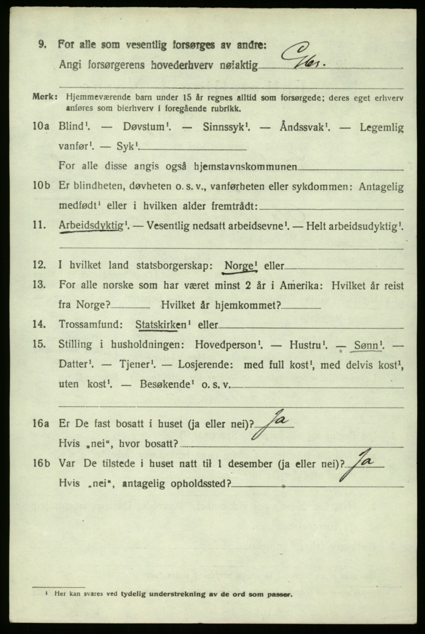 SAB, 1920 census for Lindås, 1920, p. 4408