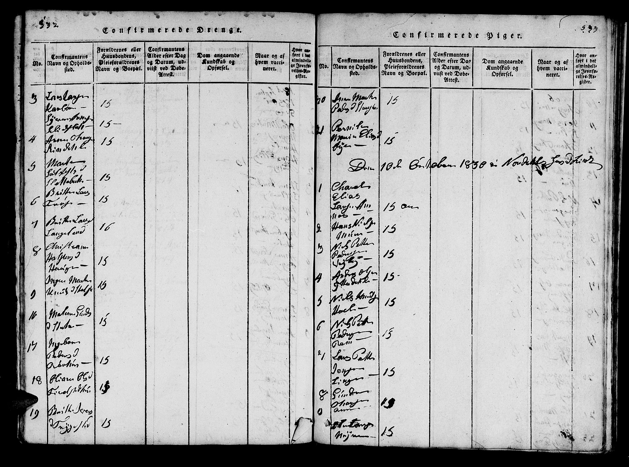 Ministerialprotokoller, klokkerbøker og fødselsregistre - Møre og Romsdal, SAT/A-1454/519/L0246: Parish register (official) no. 519A05, 1817-1834, p. 532-533