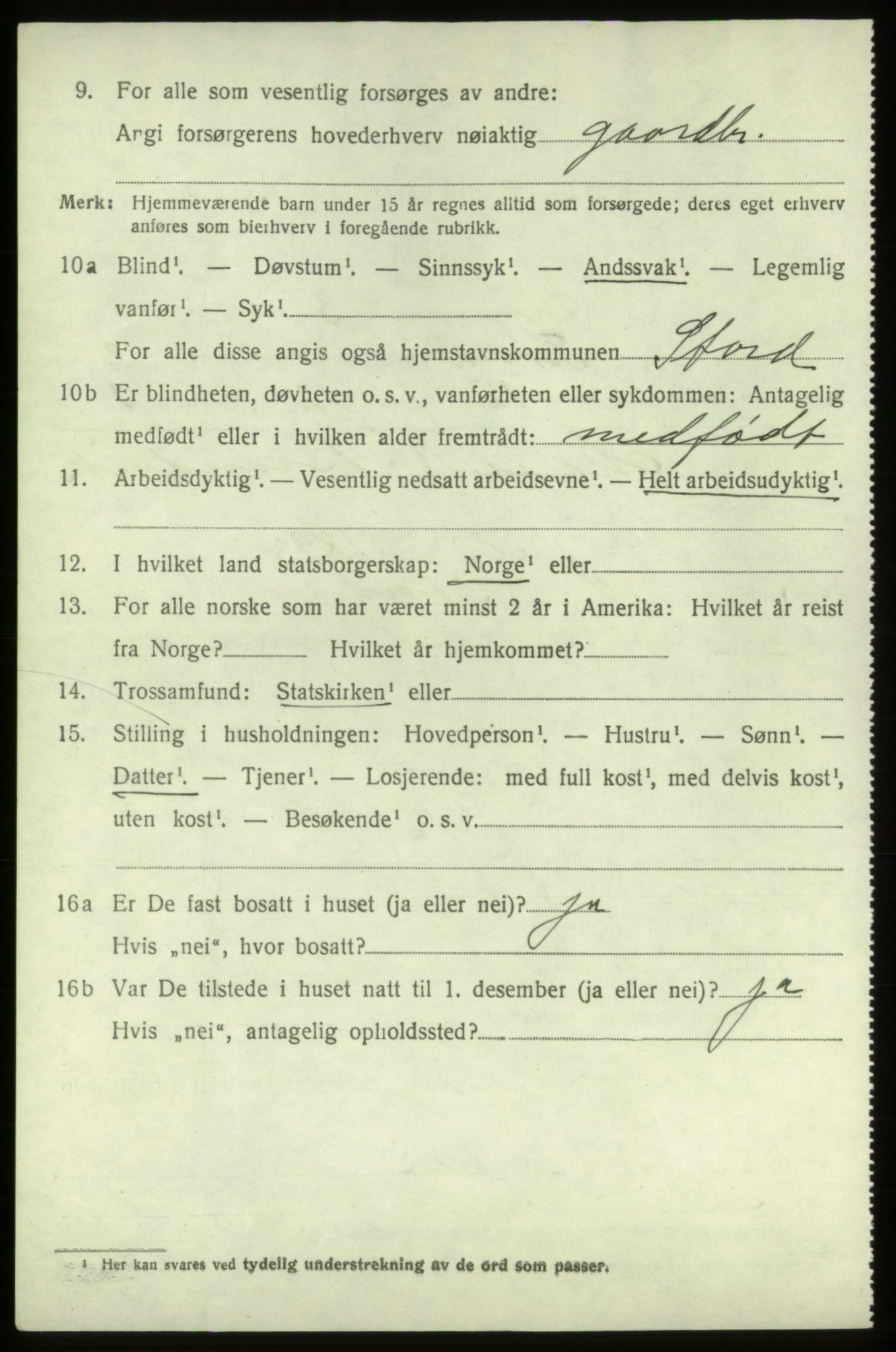 SAB, 1920 census for Stord, 1920, p. 1760