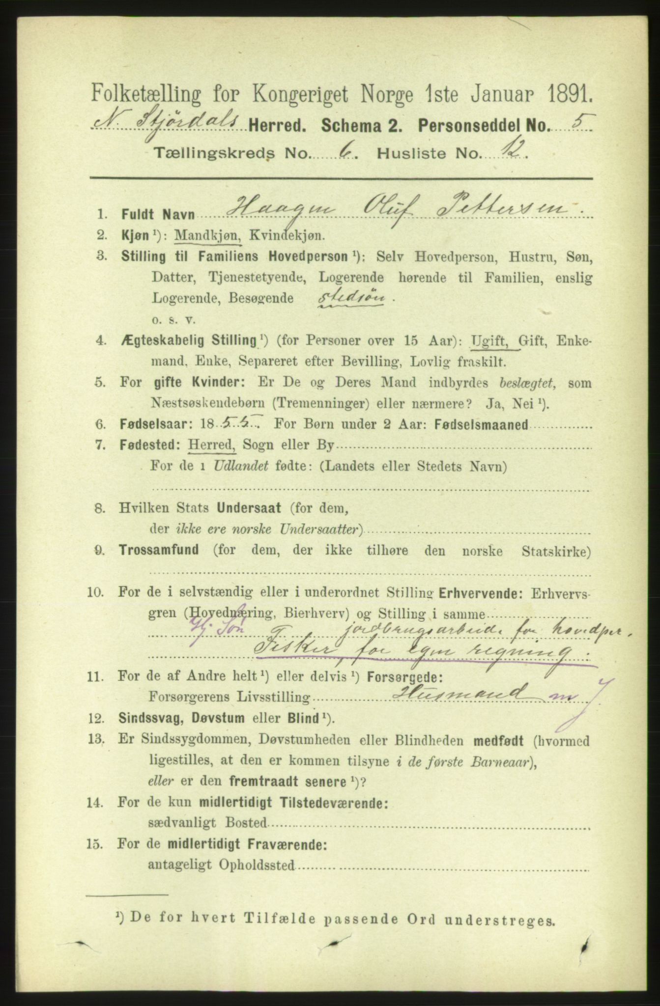 RA, 1891 census for 1714 Nedre Stjørdal, 1891, p. 2648