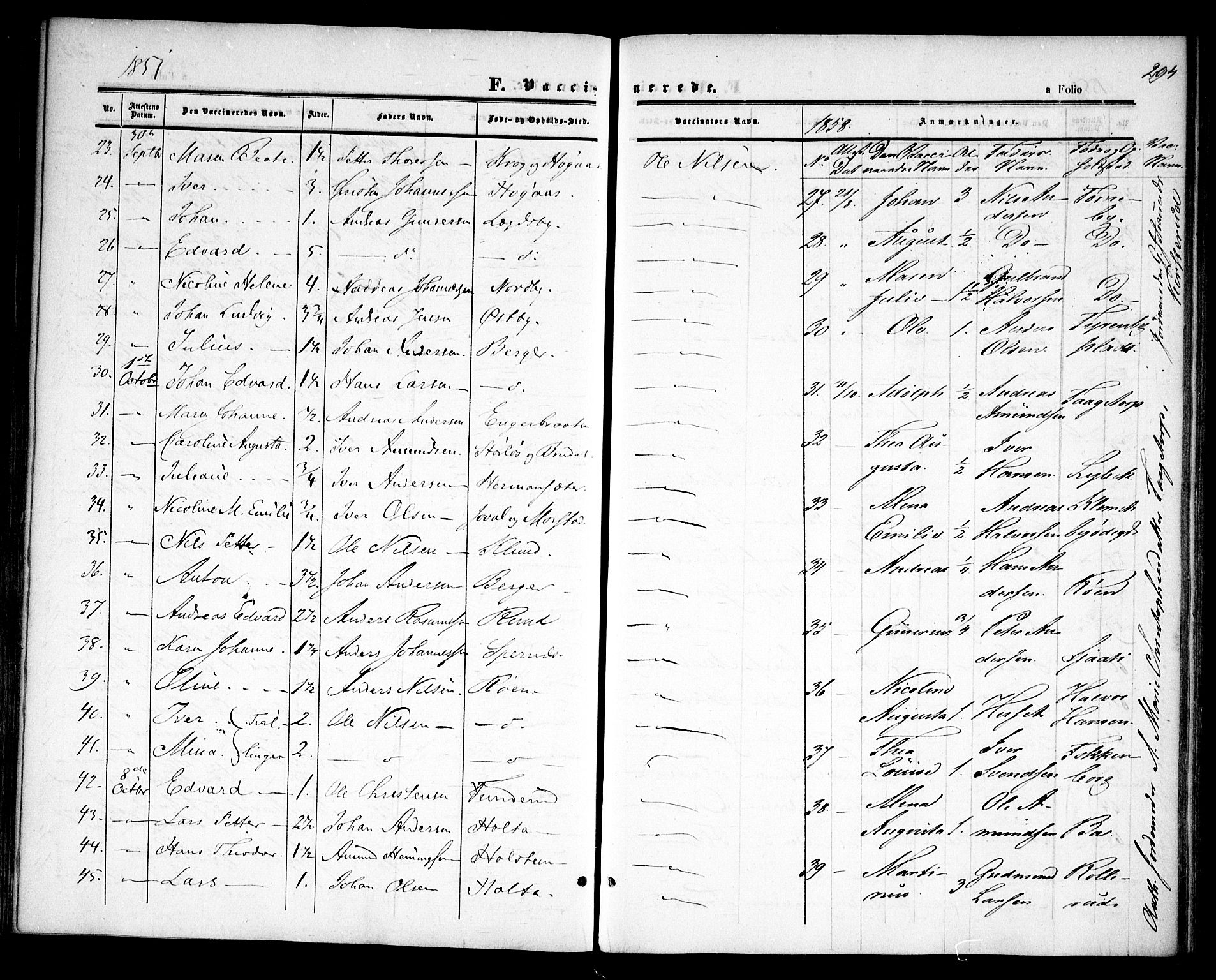 Rødenes prestekontor Kirkebøker, AV/SAO-A-2005/F/Fa/L0006: Parish register (official) no. I 6, 1850-1859, p. 294