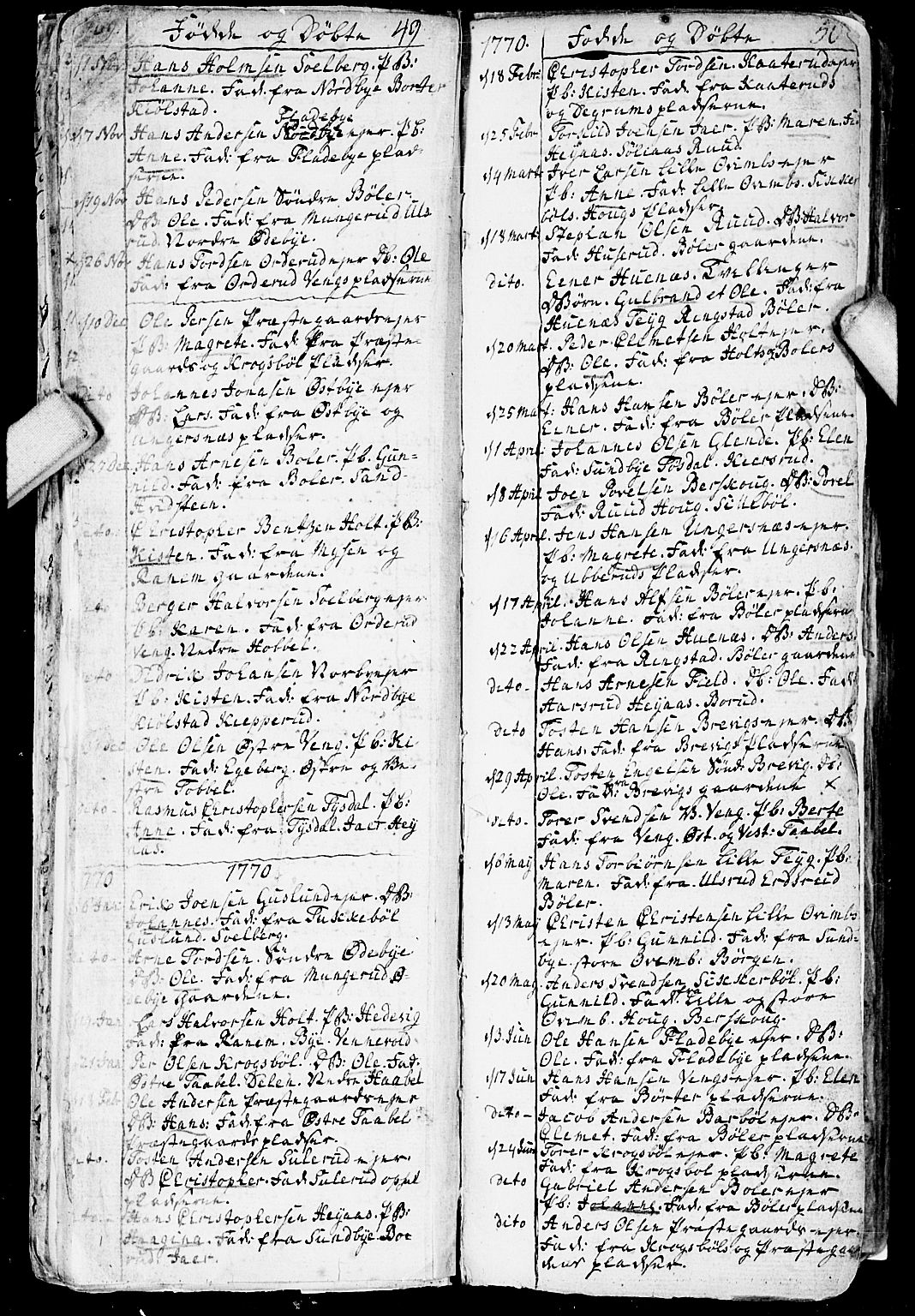 Enebakk prestekontor Kirkebøker, SAO/A-10171c/F/Fa/L0002: Parish register (official) no. I 2, 1755-1806, p. 49-50