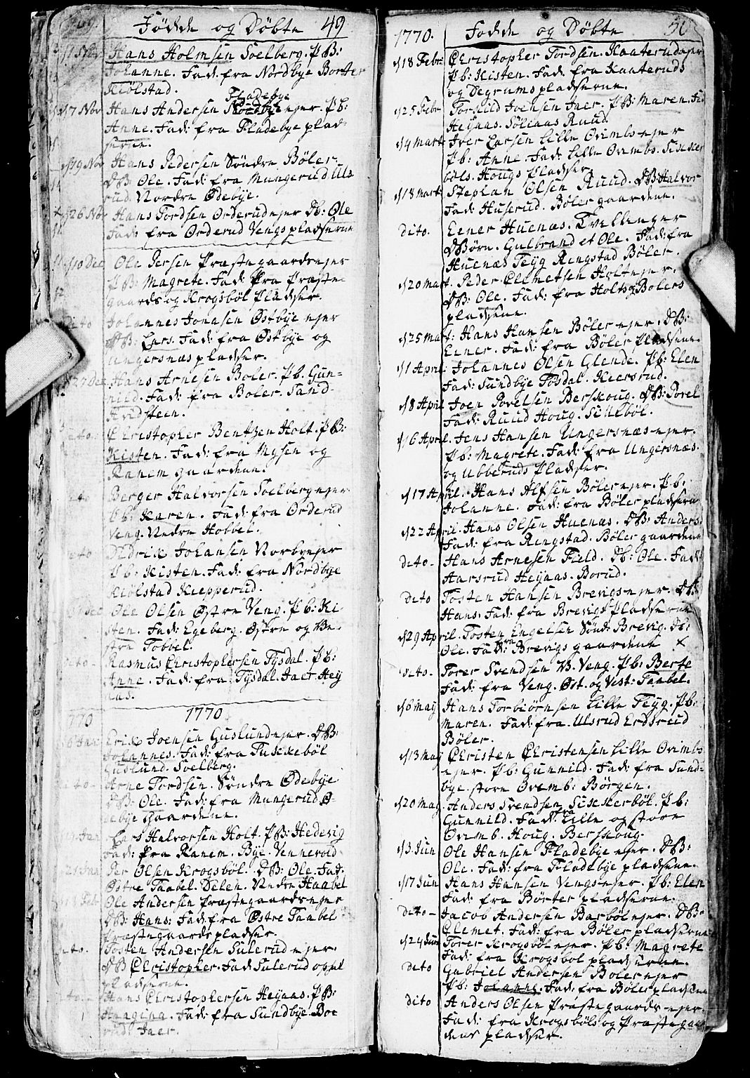 Enebakk prestekontor Kirkebøker, AV/SAO-A-10171c/F/Fa/L0002: Parish register (official) no. I 2, 1755-1806, p. 49-50