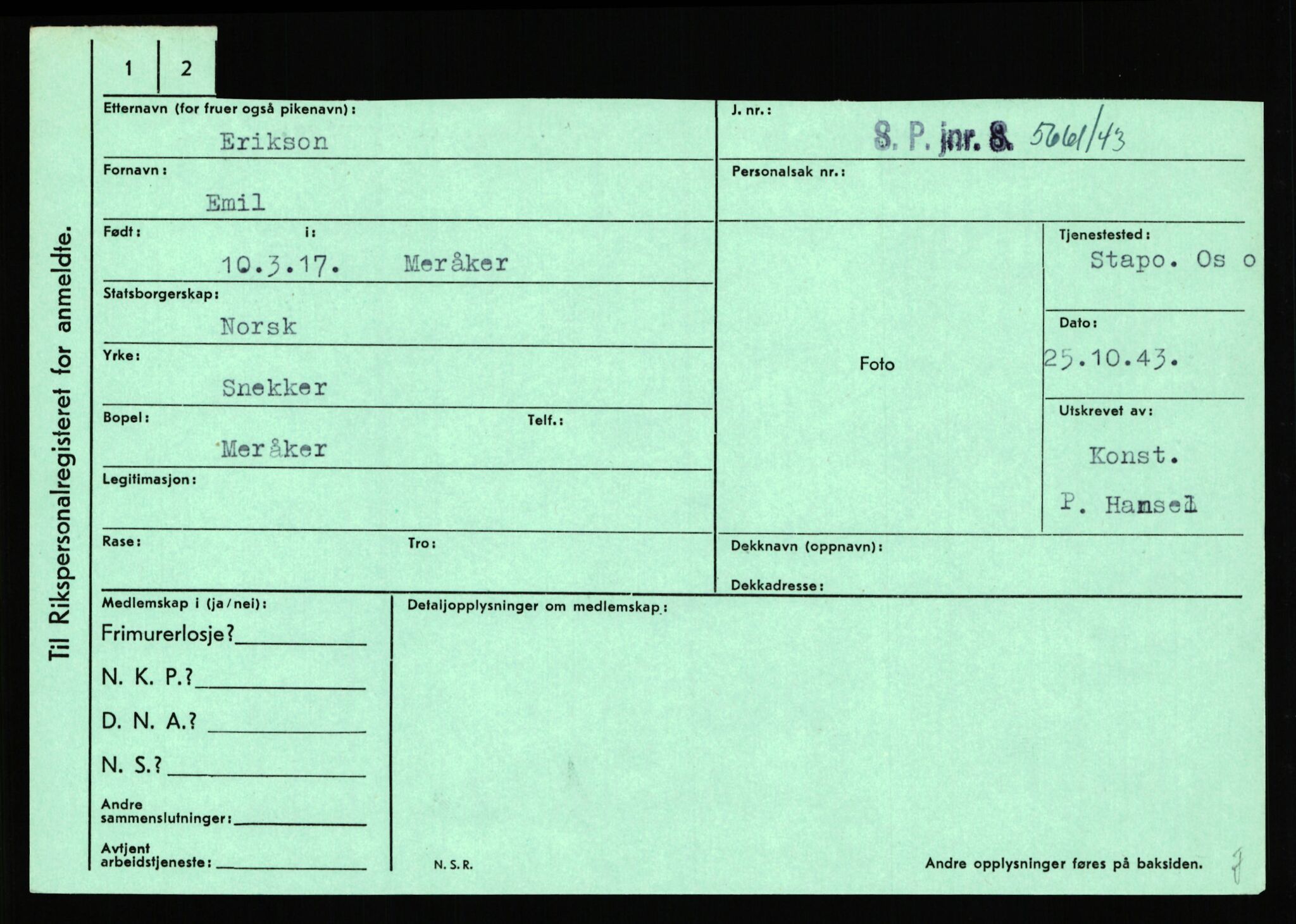 Statspolitiet - Hovedkontoret / Osloavdelingen, AV/RA-S-1329/C/Ca/L0004: Eid - funn av gjenstander	, 1943-1945, p. 2037