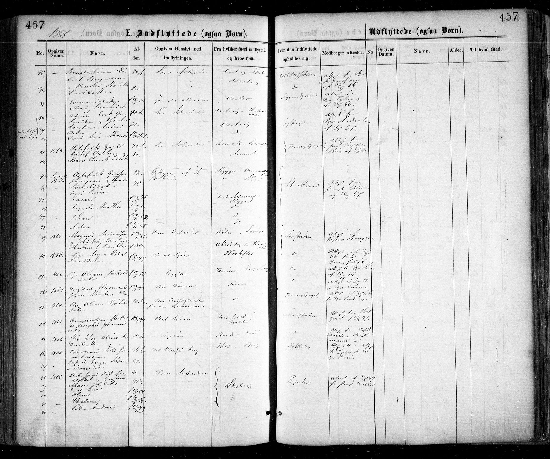 Glemmen prestekontor Kirkebøker, AV/SAO-A-10908/F/Fa/L0008: Parish register (official) no. 8, 1862-1871, p. 457