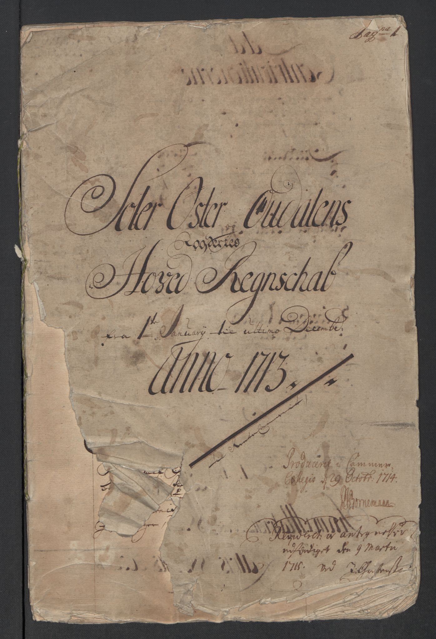 Rentekammeret inntil 1814, Reviderte regnskaper, Fogderegnskap, AV/RA-EA-4092/R13/L0850: Fogderegnskap Solør, Odal og Østerdal, 1713, p. 4