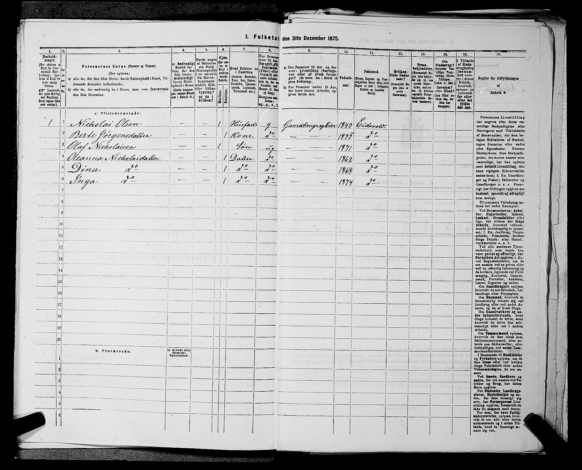 RA, 1875 census for 0237P Eidsvoll, 1875, p. 447