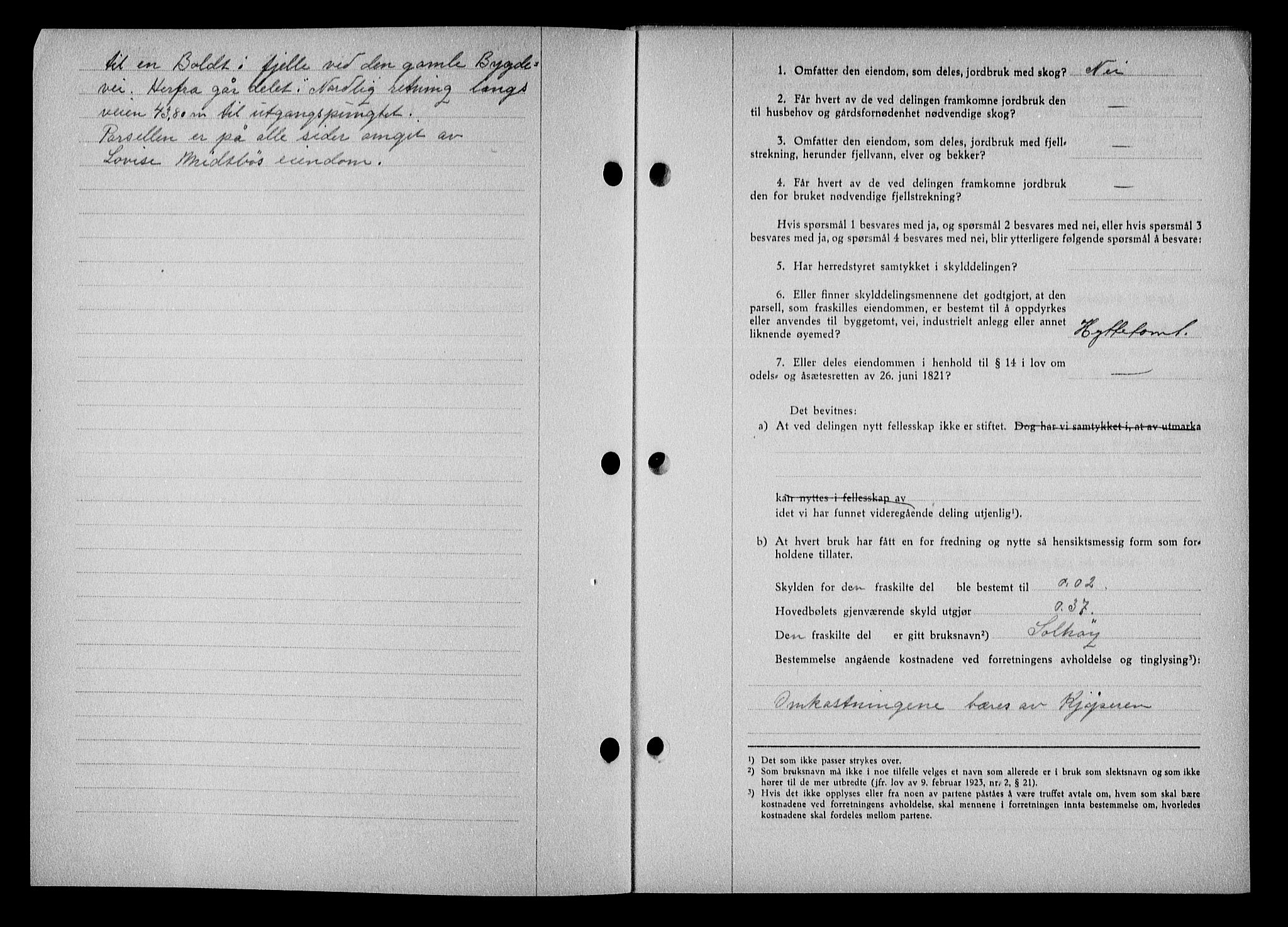 Nedenes sorenskriveri, AV/SAK-1221-0006/G/Gb/Gba/L0051: Mortgage book no. A-V, 1943-1944, Diary no: : 362/1944