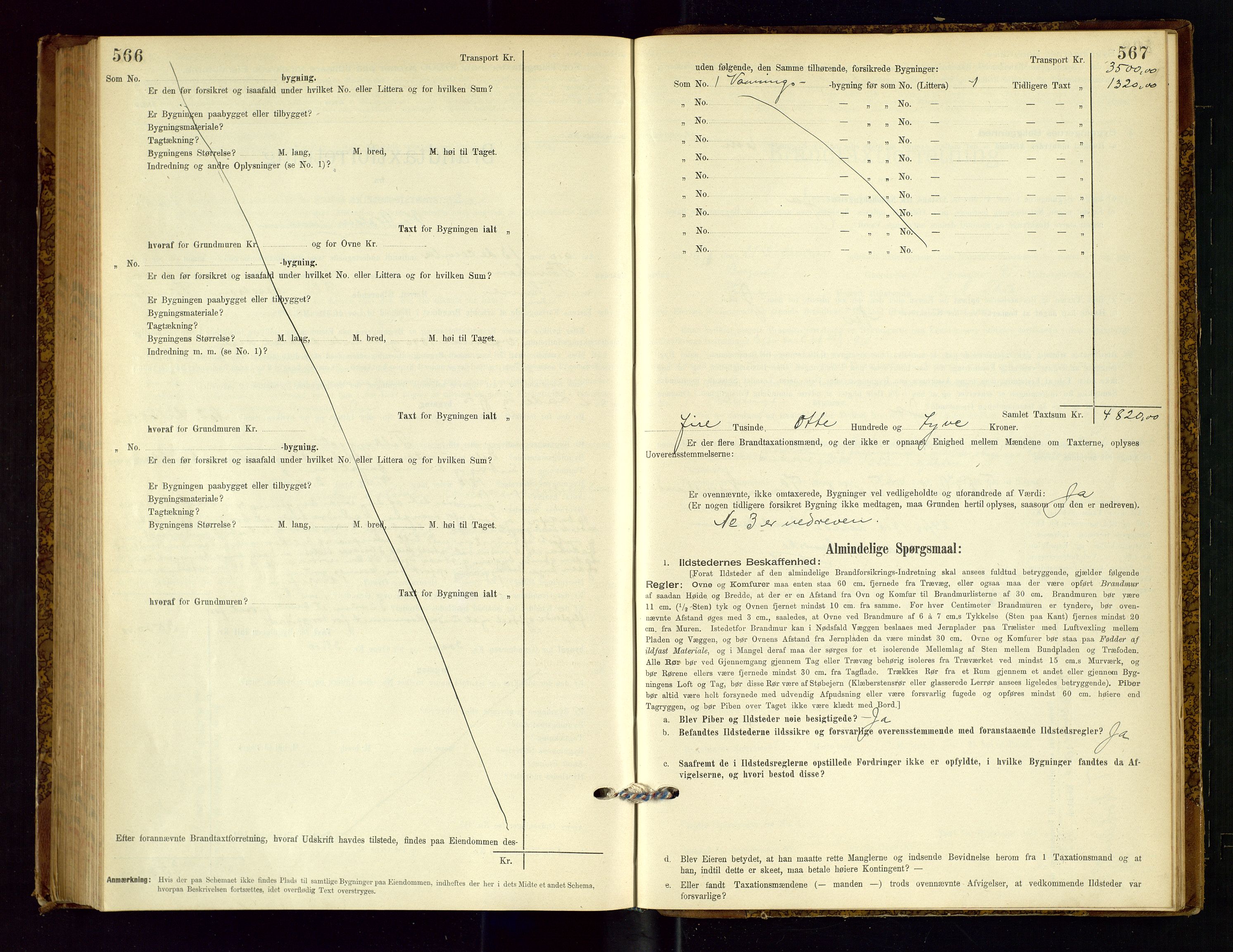 Time lensmannskontor, SAST/A-100420/Gob/L0001: Branntakstprotokoll, 1896-1914, p. 566-567