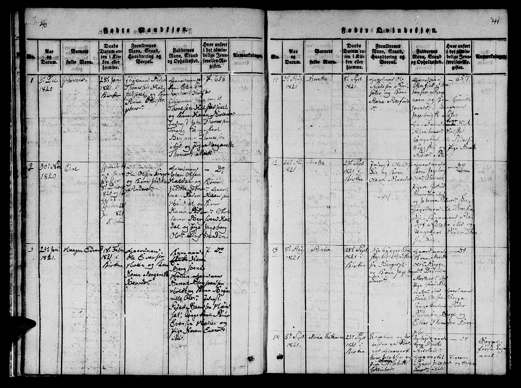 Ministerialprotokoller, klokkerbøker og fødselsregistre - Nord-Trøndelag, SAT/A-1458/742/L0411: Parish register (copy) no. 742C02, 1817-1825, p. 40-41