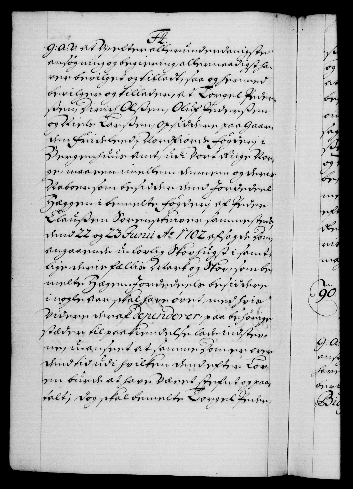 Danske Kanselli 1572-1799, AV/RA-EA-3023/F/Fc/Fca/Fcaa/L0018: Norske registre, 1699-1703, p. 502b