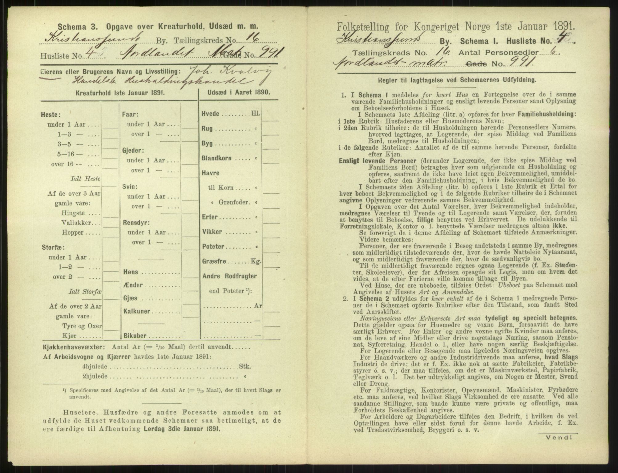 RA, 1891 census for 1503 Kristiansund, 1891, p. 1650