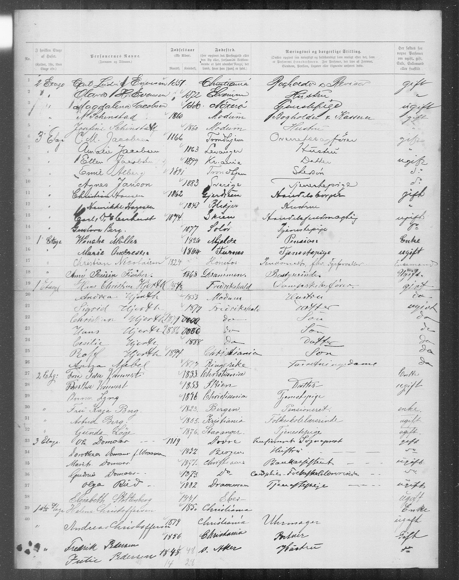 OBA, Municipal Census 1899 for Kristiania, 1899, p. 12830