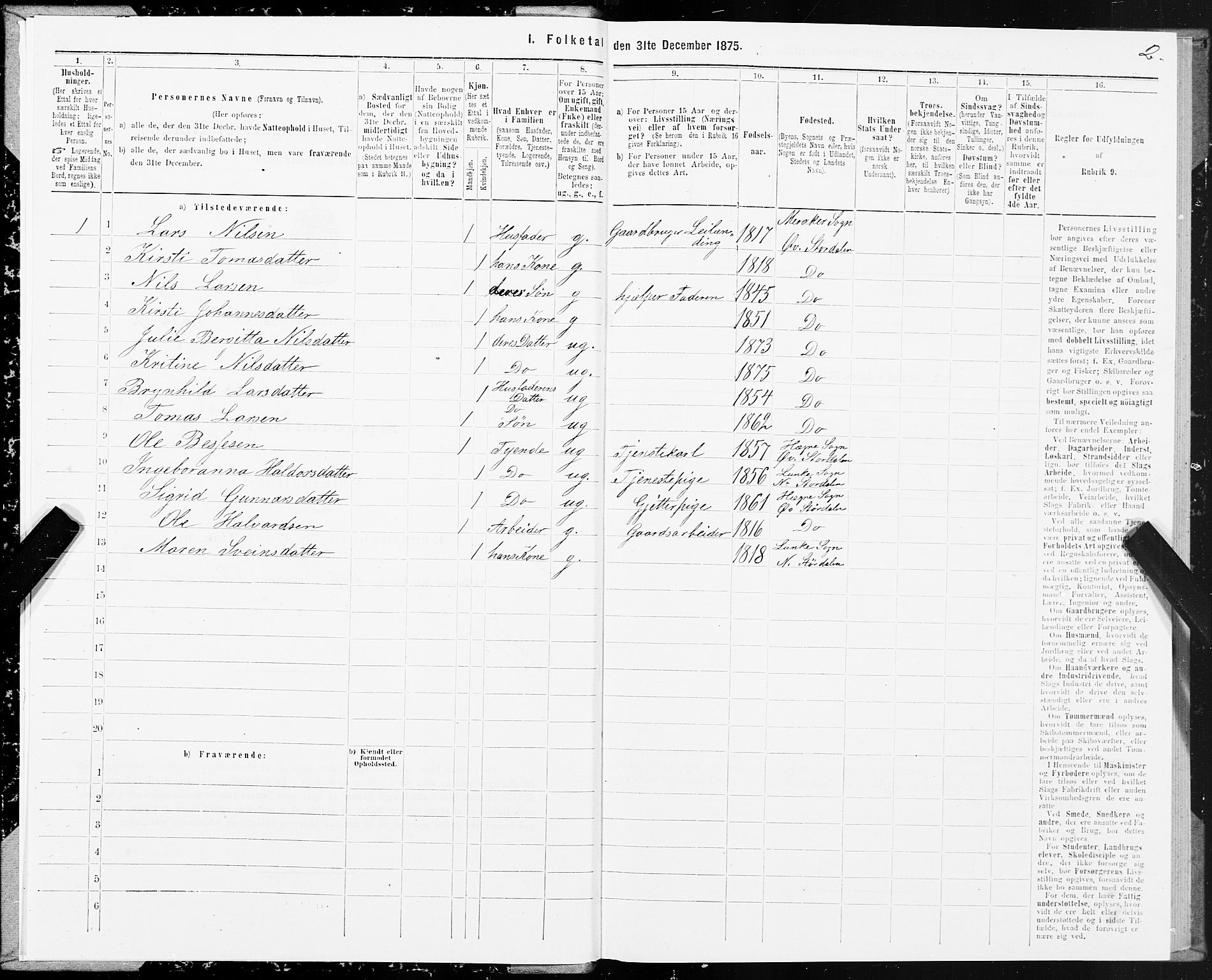 SAT, 1875 census for 1711P Øvre Stjørdal, 1875, p. 5002