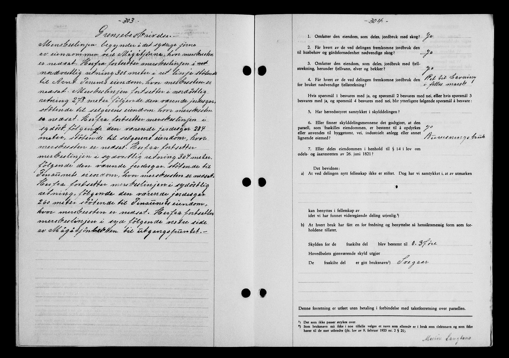 Gauldal sorenskriveri, SAT/A-0014/1/2/2C/L0048: Mortgage book no. 51-52, 1937-1938, p. 303, Diary no: : 238/1938