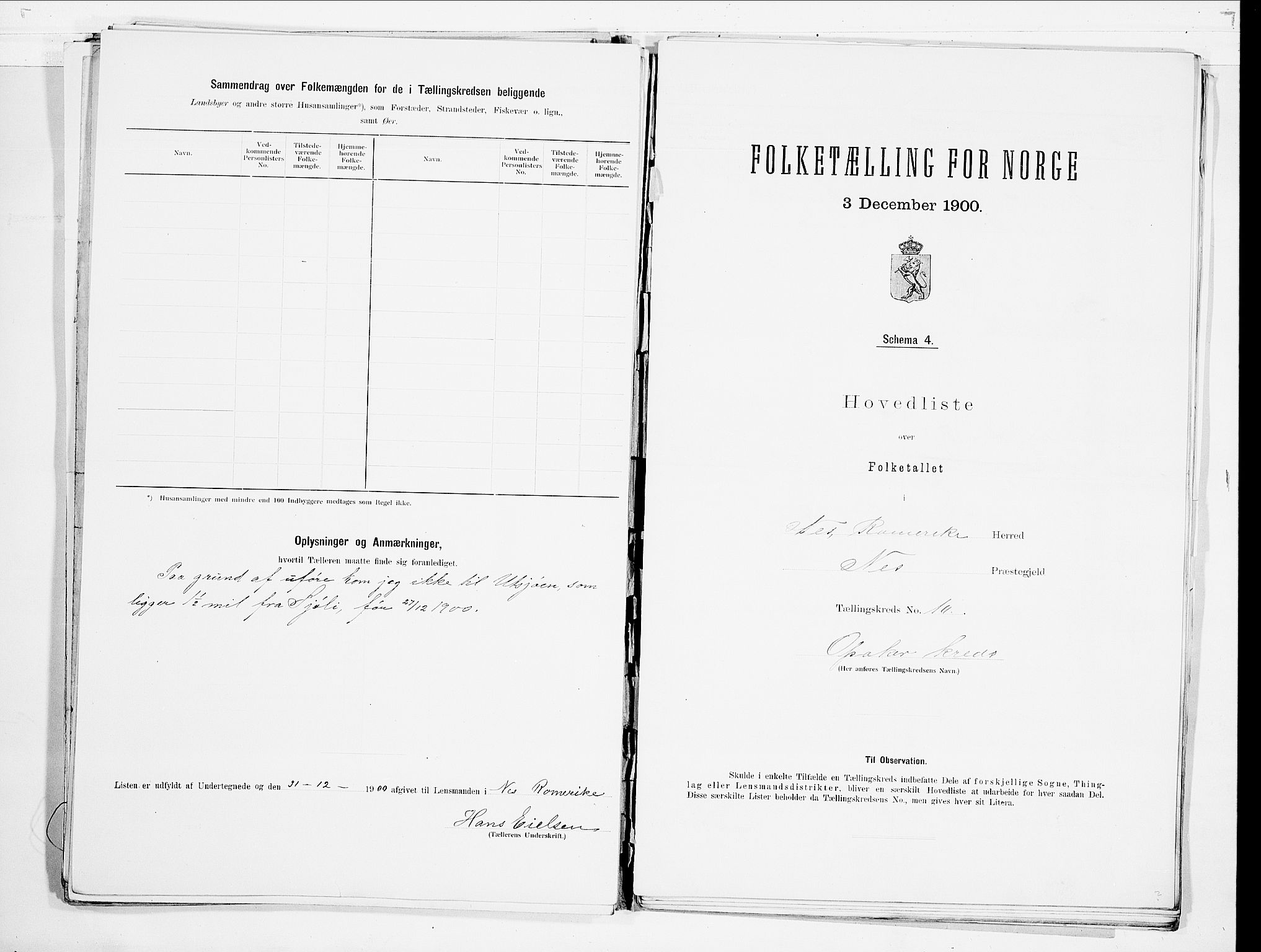 SAO, 1900 census for Nes, 1900, p. 24