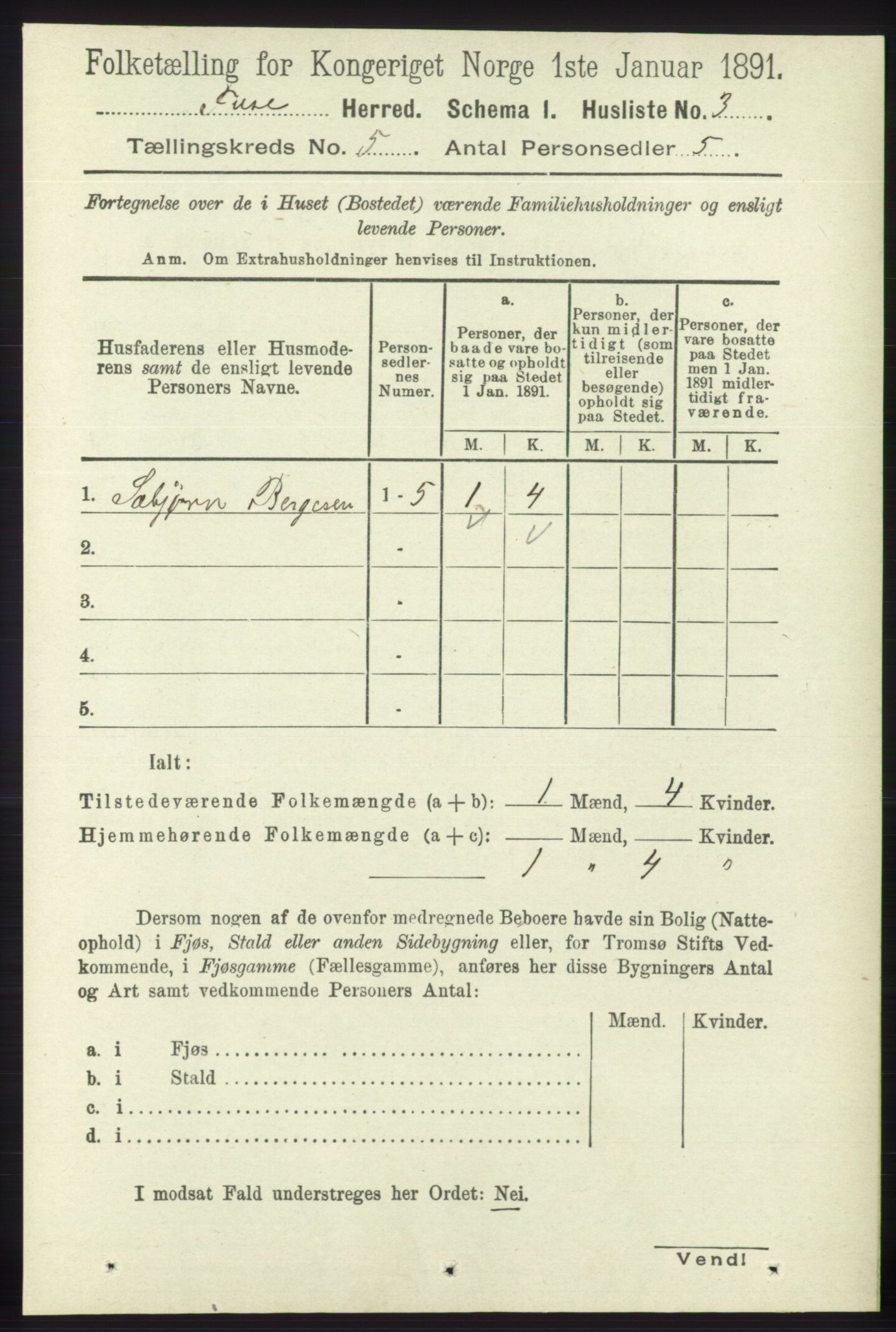 RA, 1891 census for 1241 Fusa, 1891, p. 862