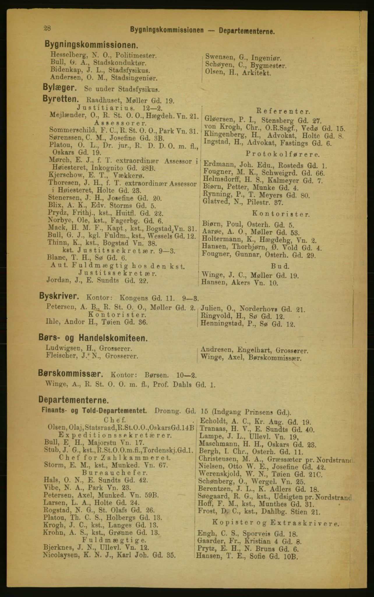 Kristiania/Oslo adressebok, PUBL/-, 1889, p. 28