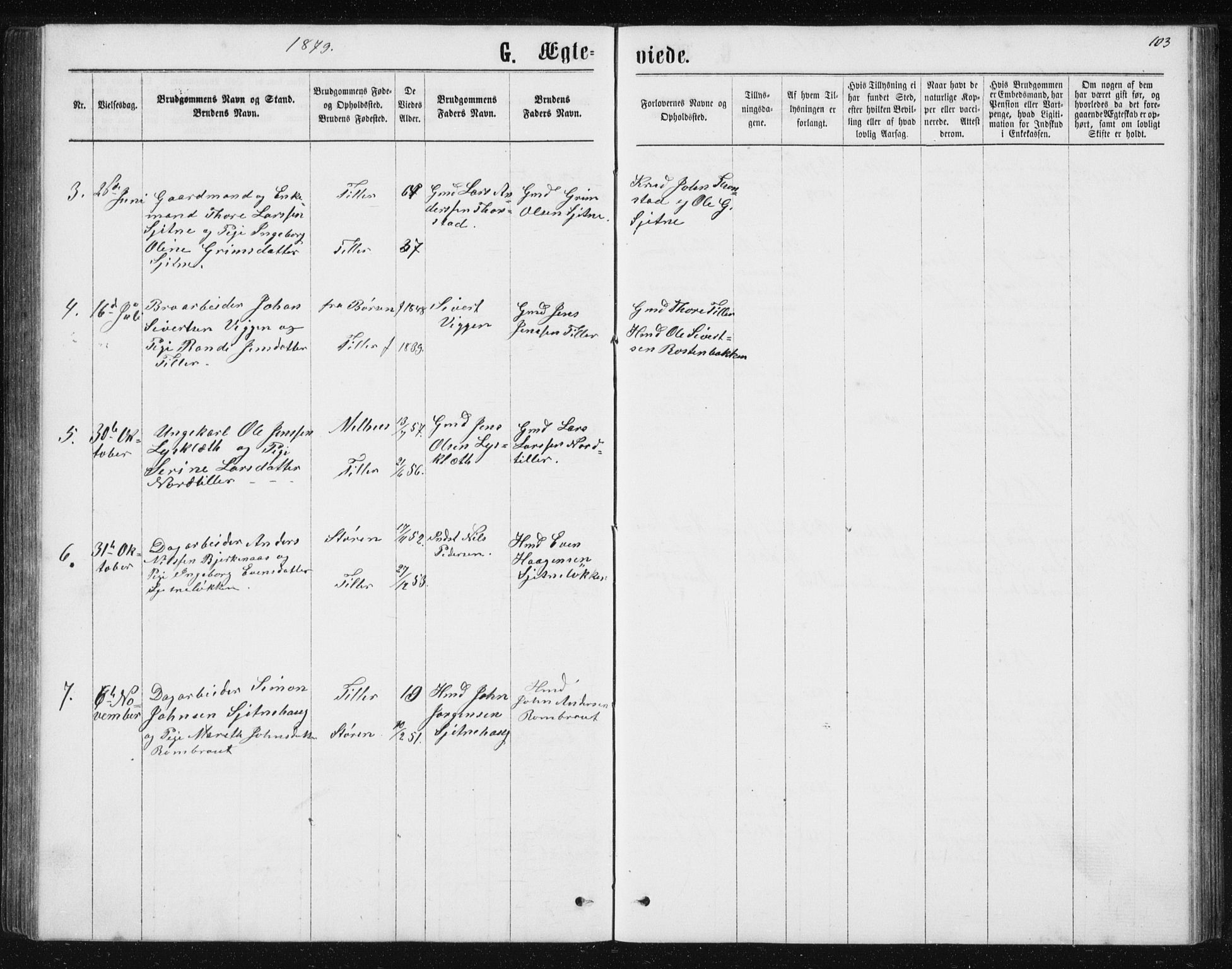 Ministerialprotokoller, klokkerbøker og fødselsregistre - Sør-Trøndelag, SAT/A-1456/621/L0459: Parish register (copy) no. 621C02, 1866-1895, p. 103