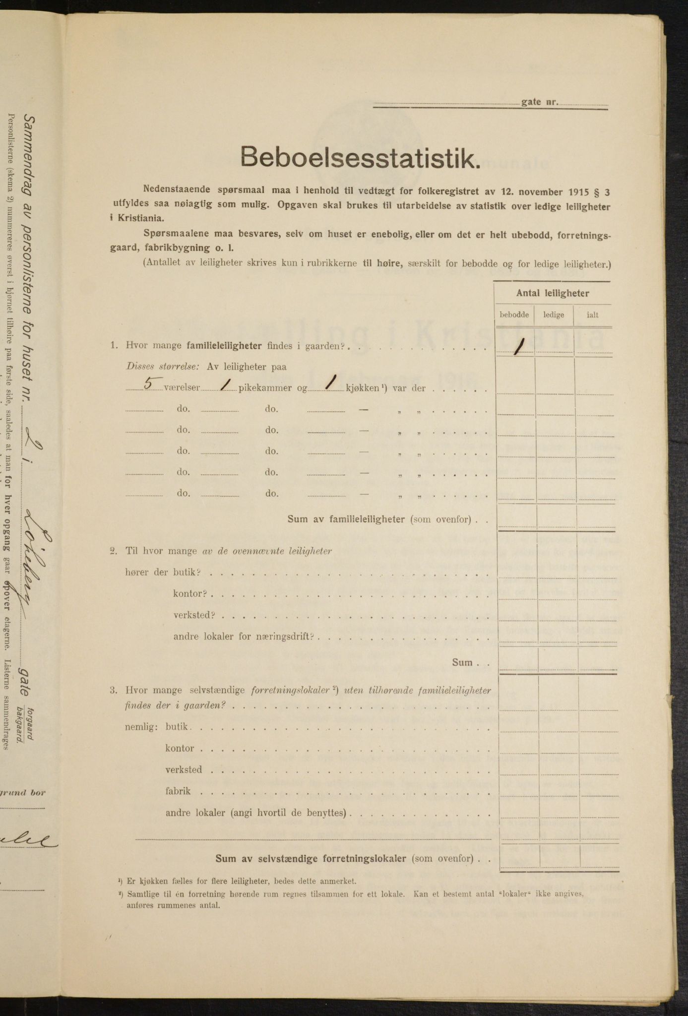 OBA, Municipal Census 1916 for Kristiania, 1916, p. 59871