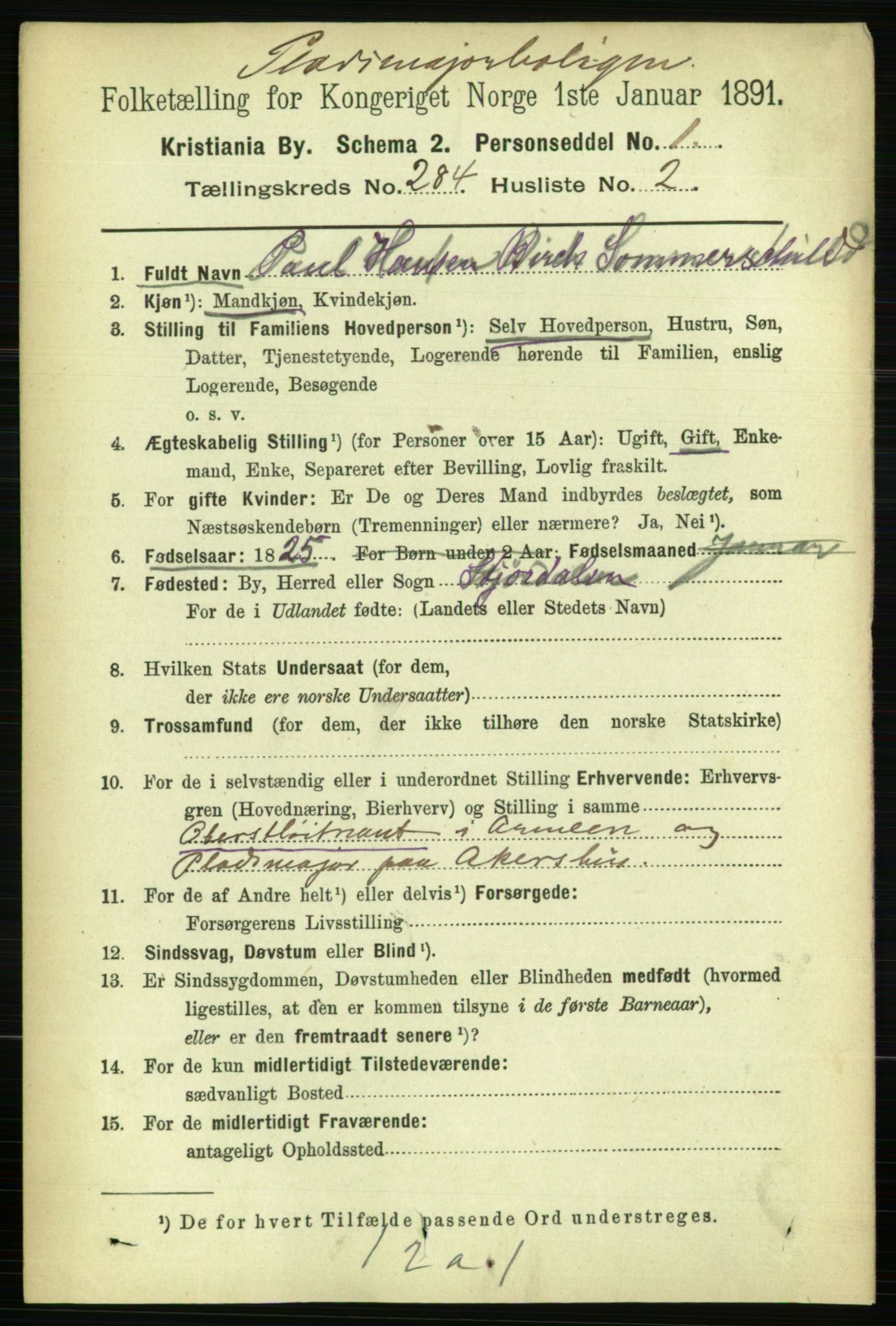 RA, 1891 census for 0301 Kristiania, 1891, p. 173527