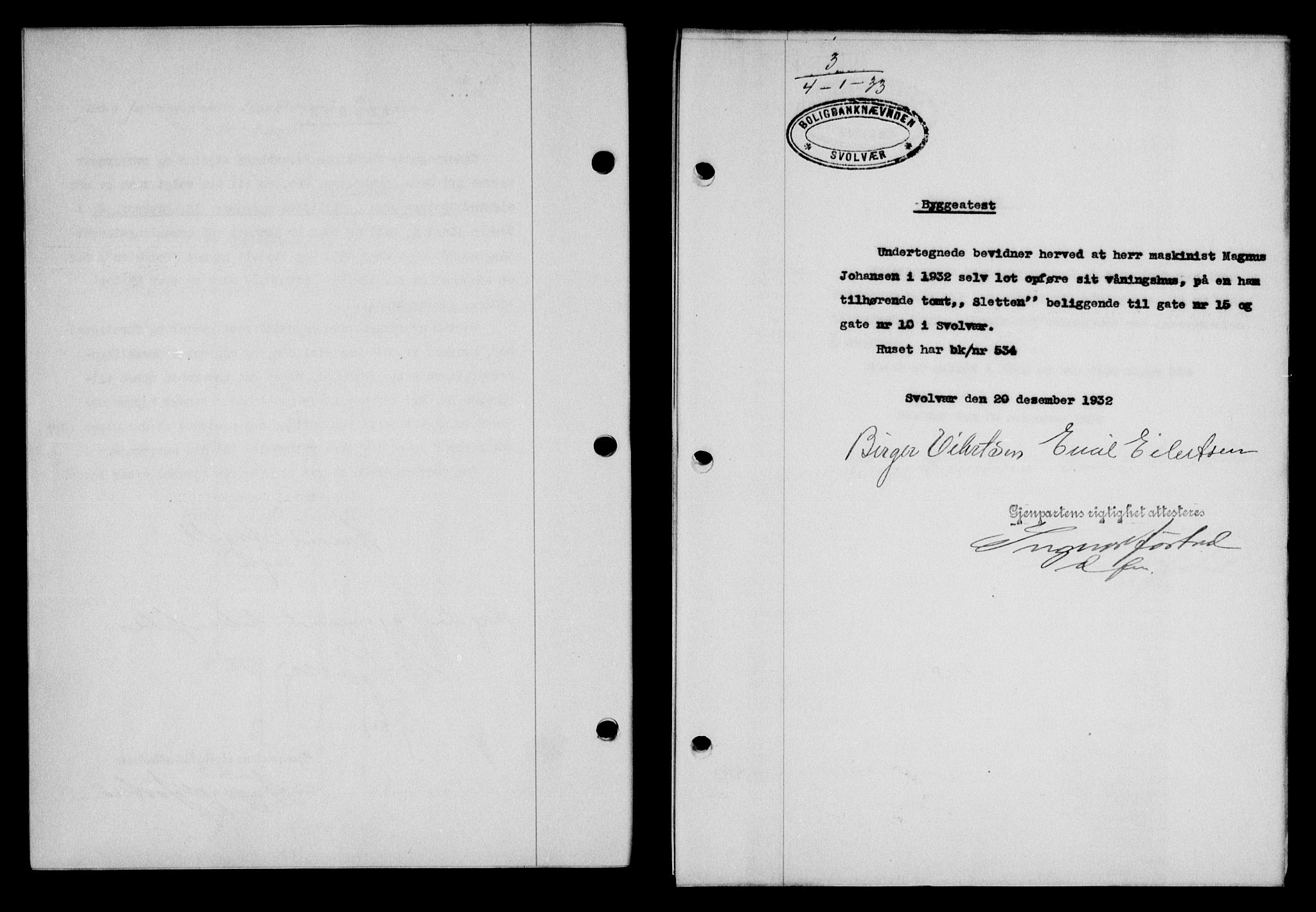 Lofoten sorenskriveri, SAT/A-0017/1/2/2C/L0027b: Mortgage book no. 27b, 1933-1933, Deed date: 04.01.1933