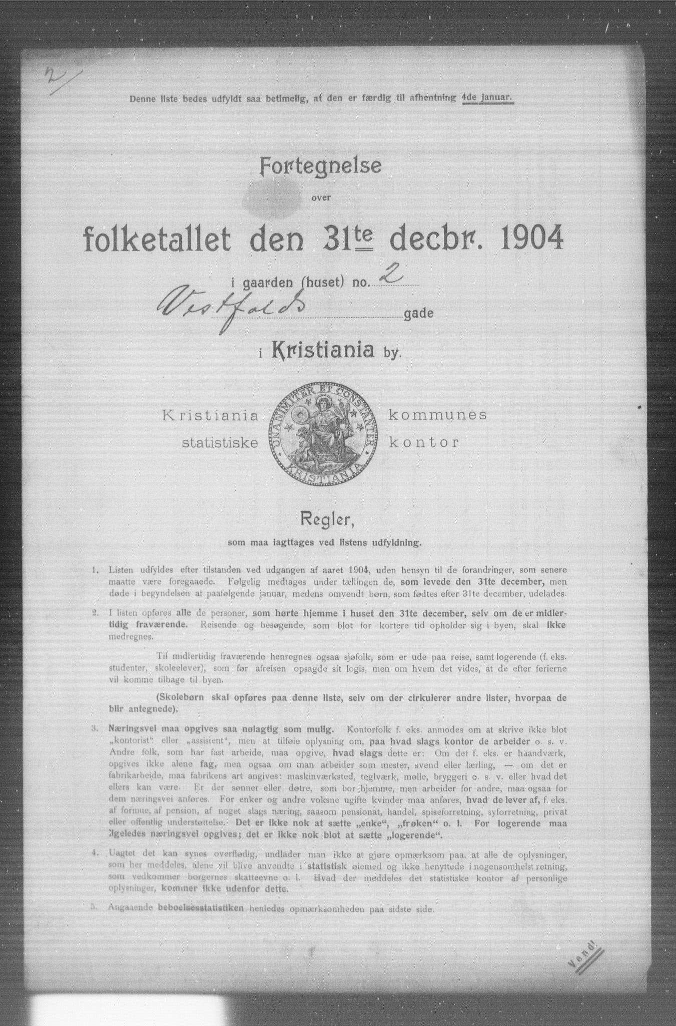 OBA, Municipal Census 1904 for Kristiania, 1904, p. 23066