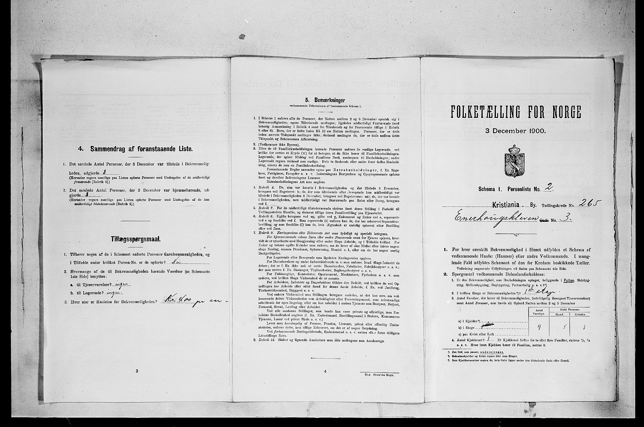 SAO, 1900 census for Kristiania, 1900, p. 20161