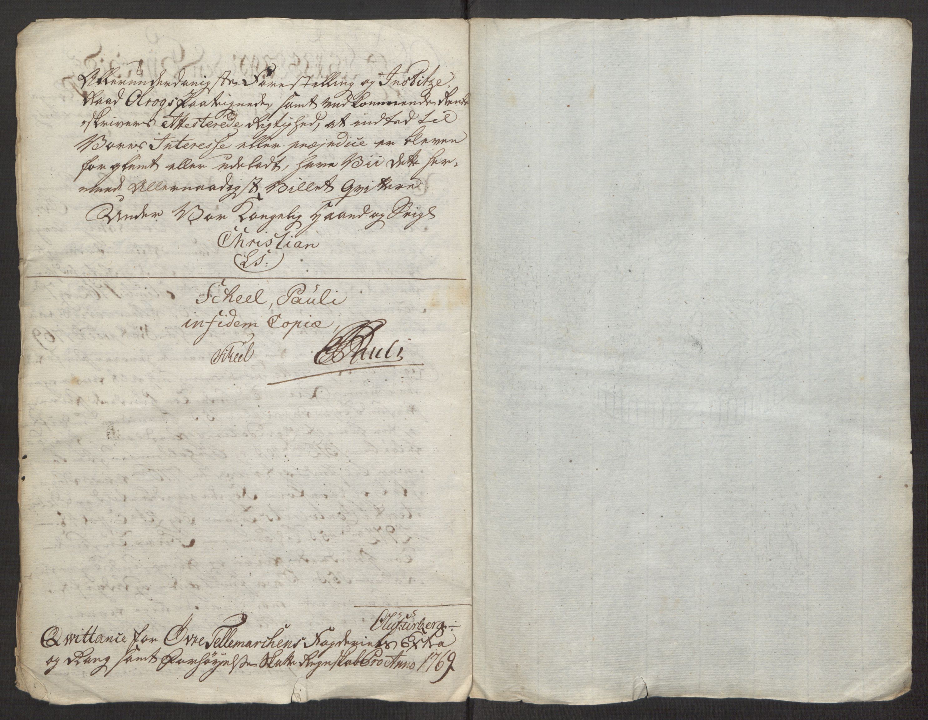 Rentekammeret inntil 1814, Reviderte regnskaper, Fogderegnskap, AV/RA-EA-4092/R38/L2293: Ekstraskatten Øvre Telemark, 1762-1770, p. 149