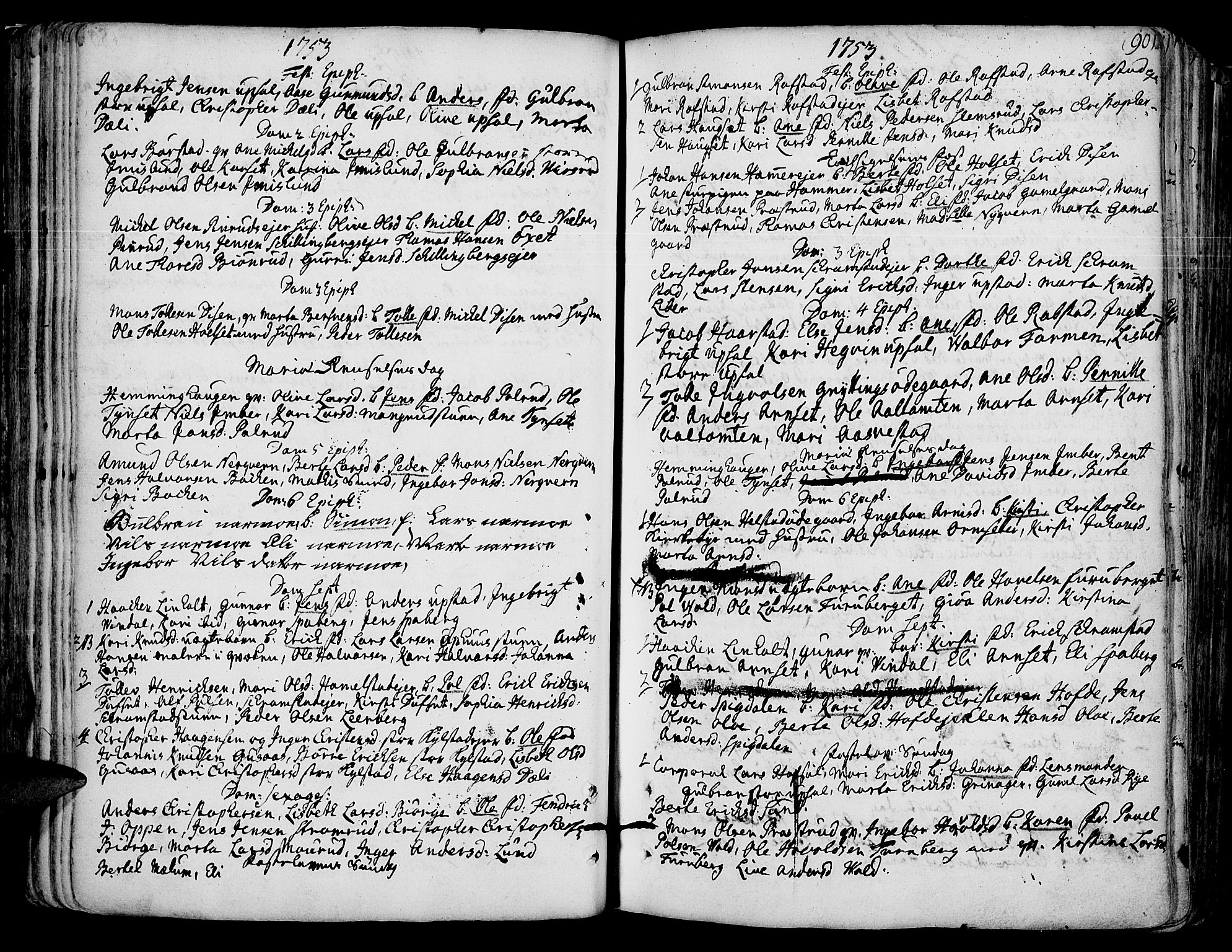 Vang prestekontor, Hedmark, AV/SAH-PREST-008/H/Ha/Haa/L0003: Parish register (official) no. 3, 1734-1809, p. 90