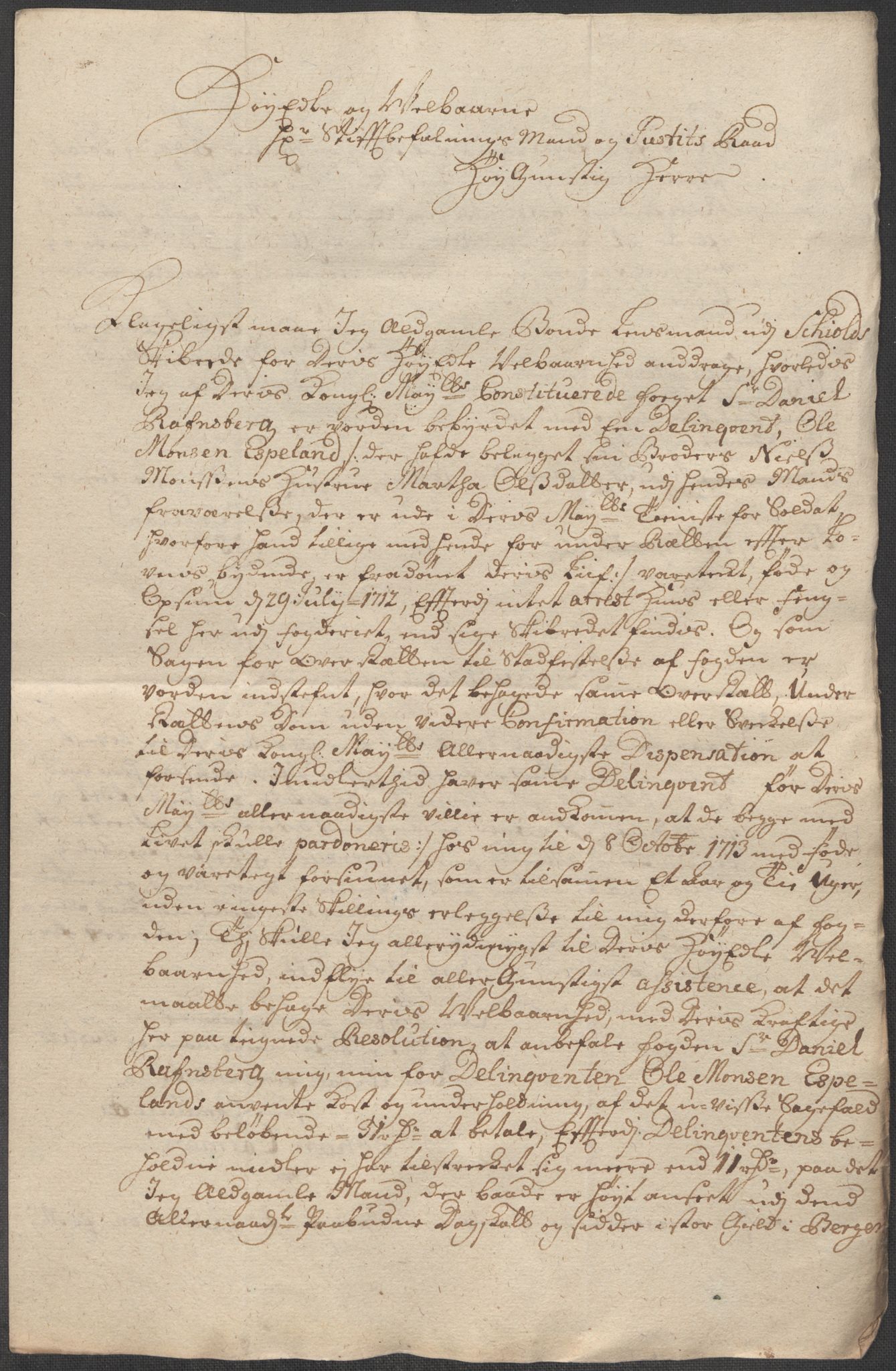 Rentekammeret inntil 1814, Reviderte regnskaper, Fogderegnskap, AV/RA-EA-4092/R51/L3197: Fogderegnskap Nordhordland og Voss, 1714, p. 19