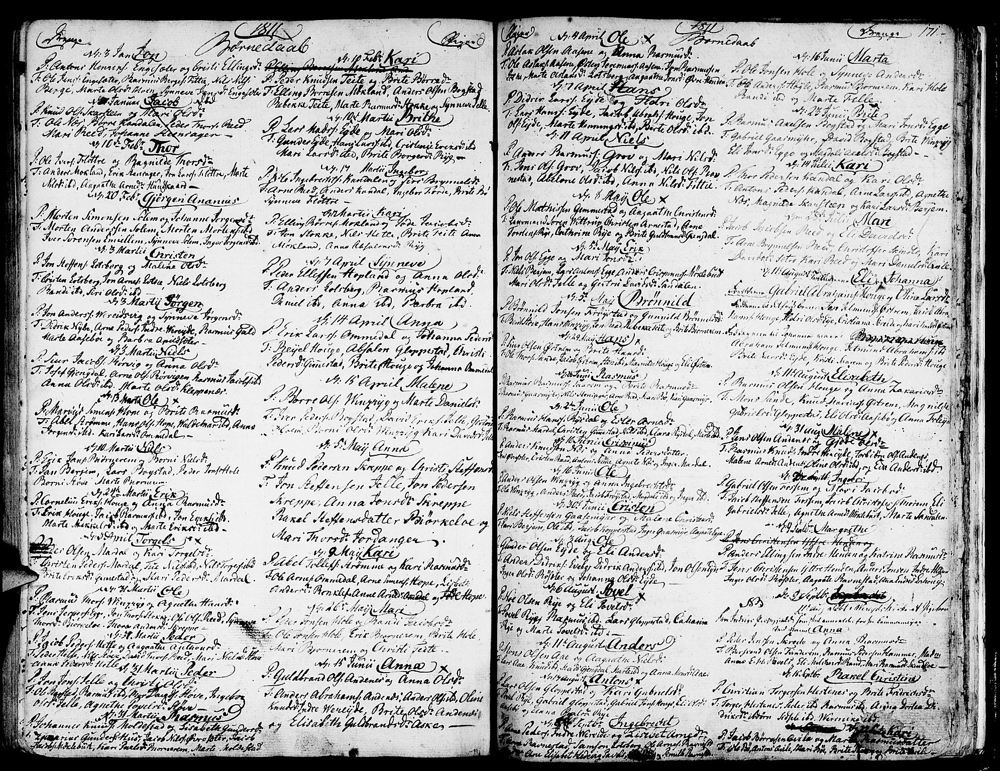 Gloppen sokneprestembete, AV/SAB-A-80101/H/Haa/Haaa/L0005: Parish register (official) no. A 5, 1785-1815, p. 171