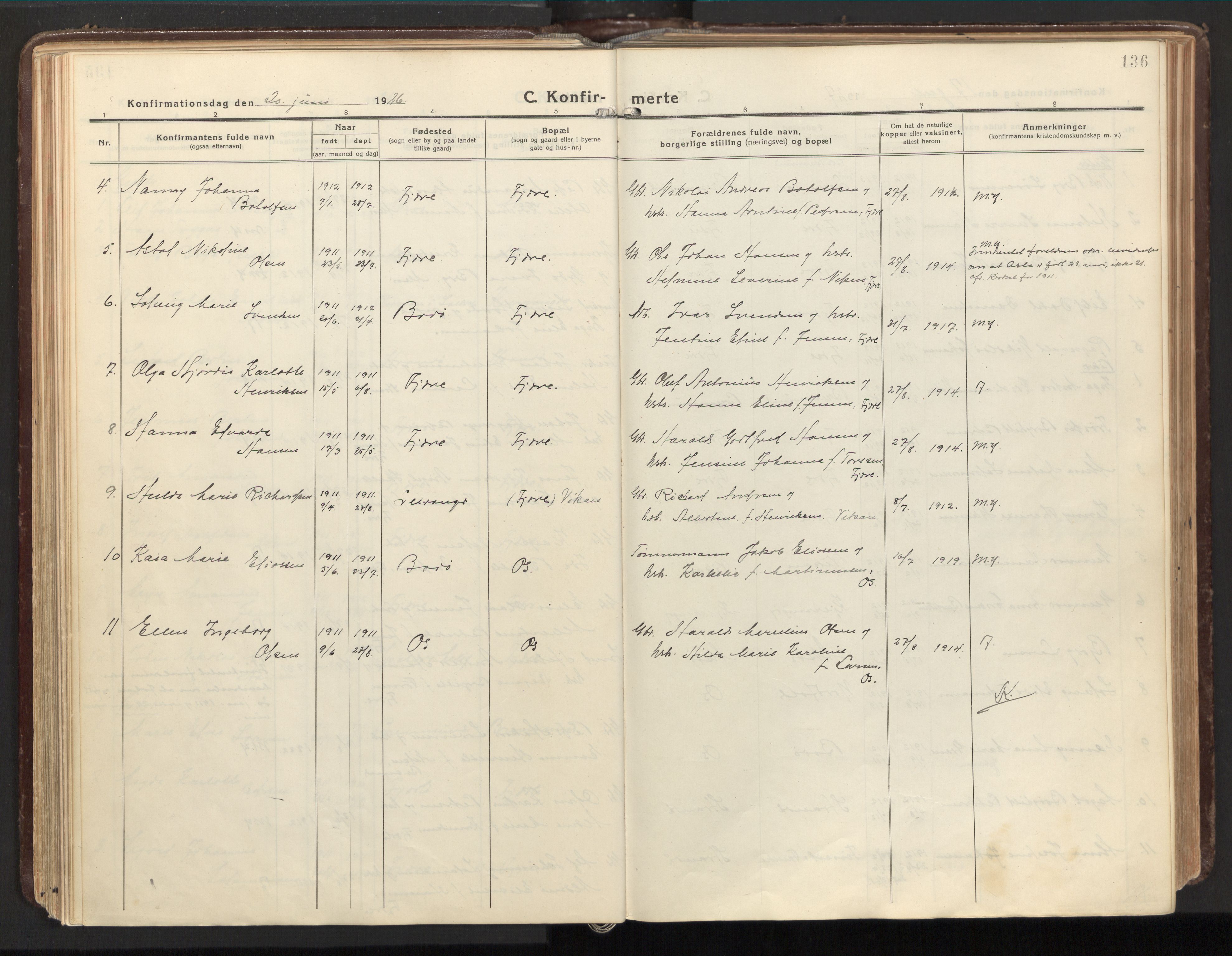 Ministerialprotokoller, klokkerbøker og fødselsregistre - Nordland, AV/SAT-A-1459/803/L0073: Parish register (official) no. 803A03, 1920-1955, p. 136