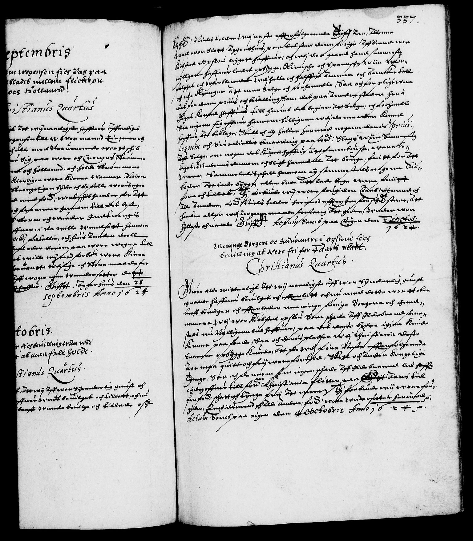 Danske Kanselli 1572-1799, RA/EA-3023/F/Fc/Fca/Fcaa/L0004: Norske registre (mikrofilm), 1617-1630, p. 337a
