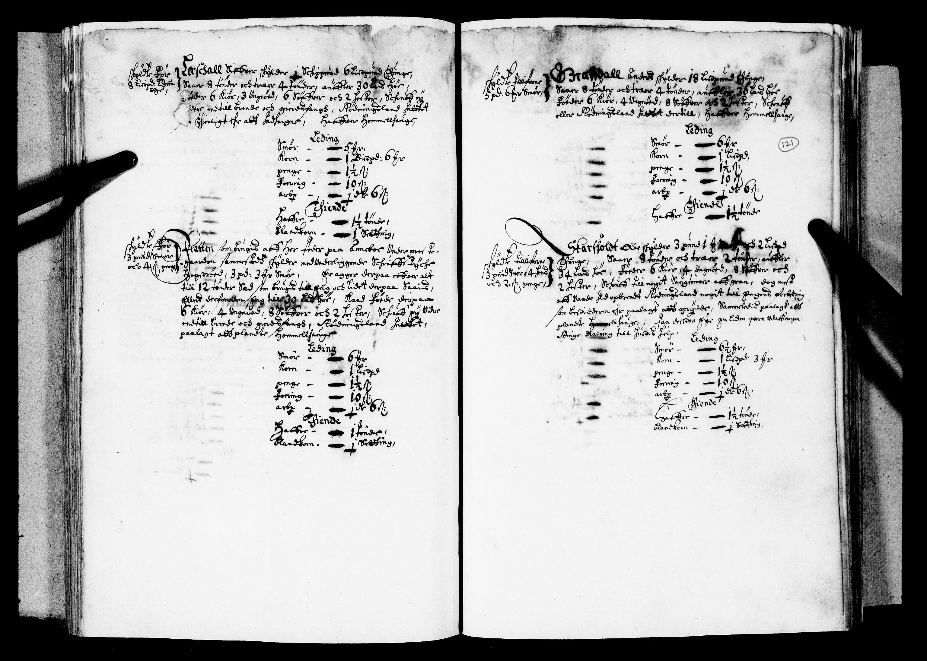 Rentekammeret inntil 1814, Realistisk ordnet avdeling, RA/EA-4070/N/Nb/Nba/L0019: Tønsberg len, 1. del, 1668, p. 120b-121a