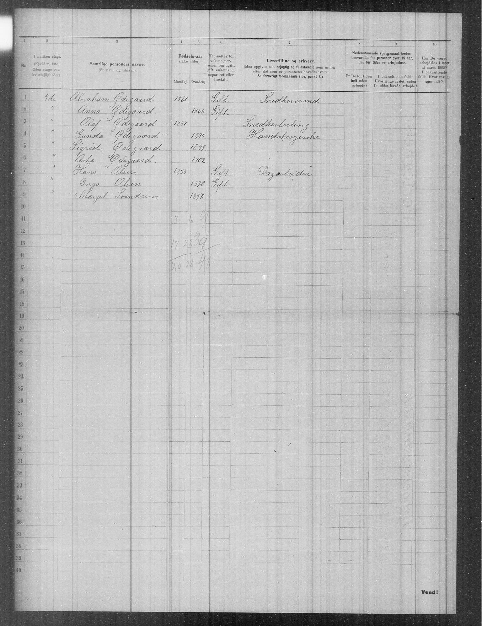 OBA, Municipal Census 1902 for Kristiania, 1902, p. 969