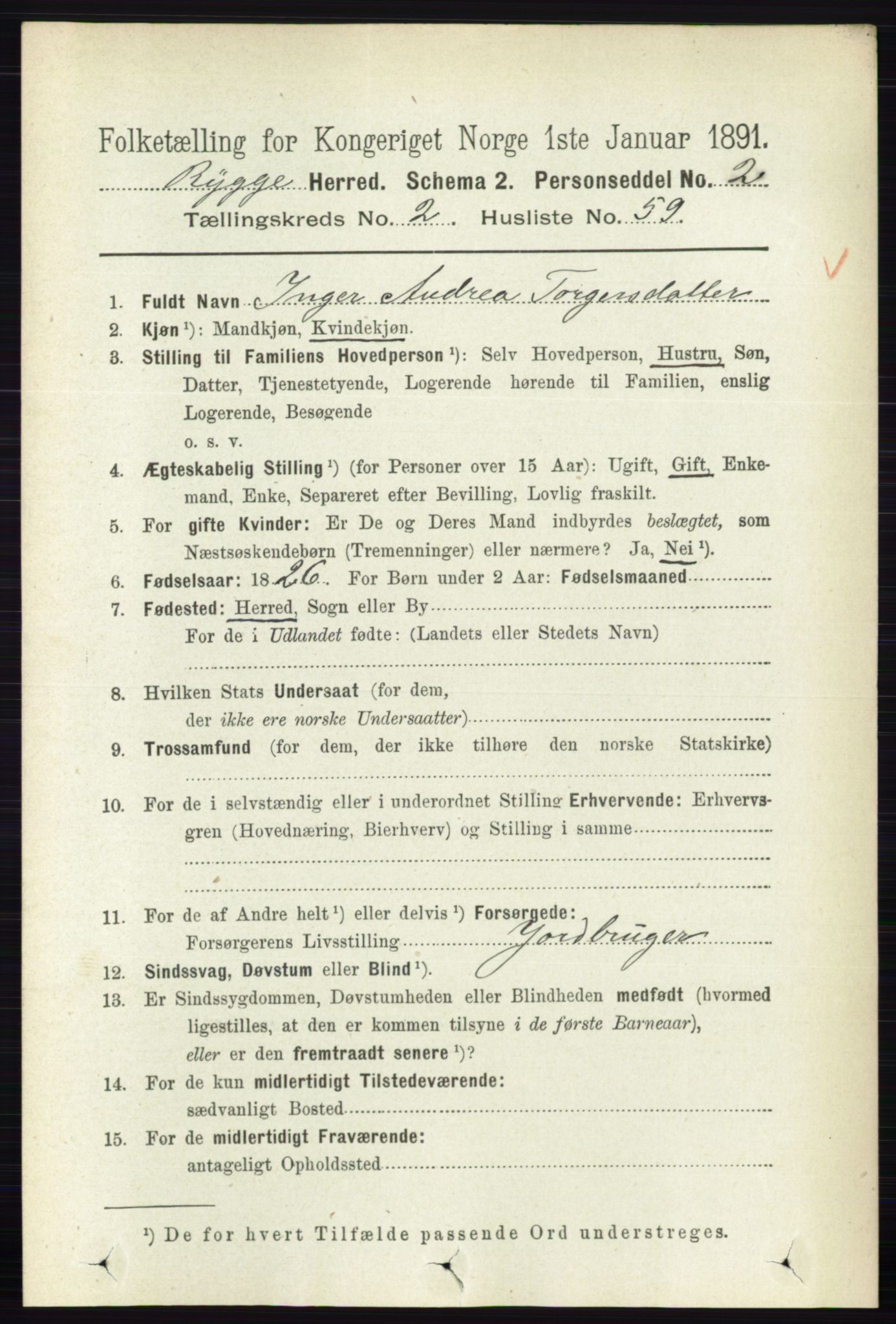 RA, 1891 census for 0136 Rygge, 1891, p. 1359