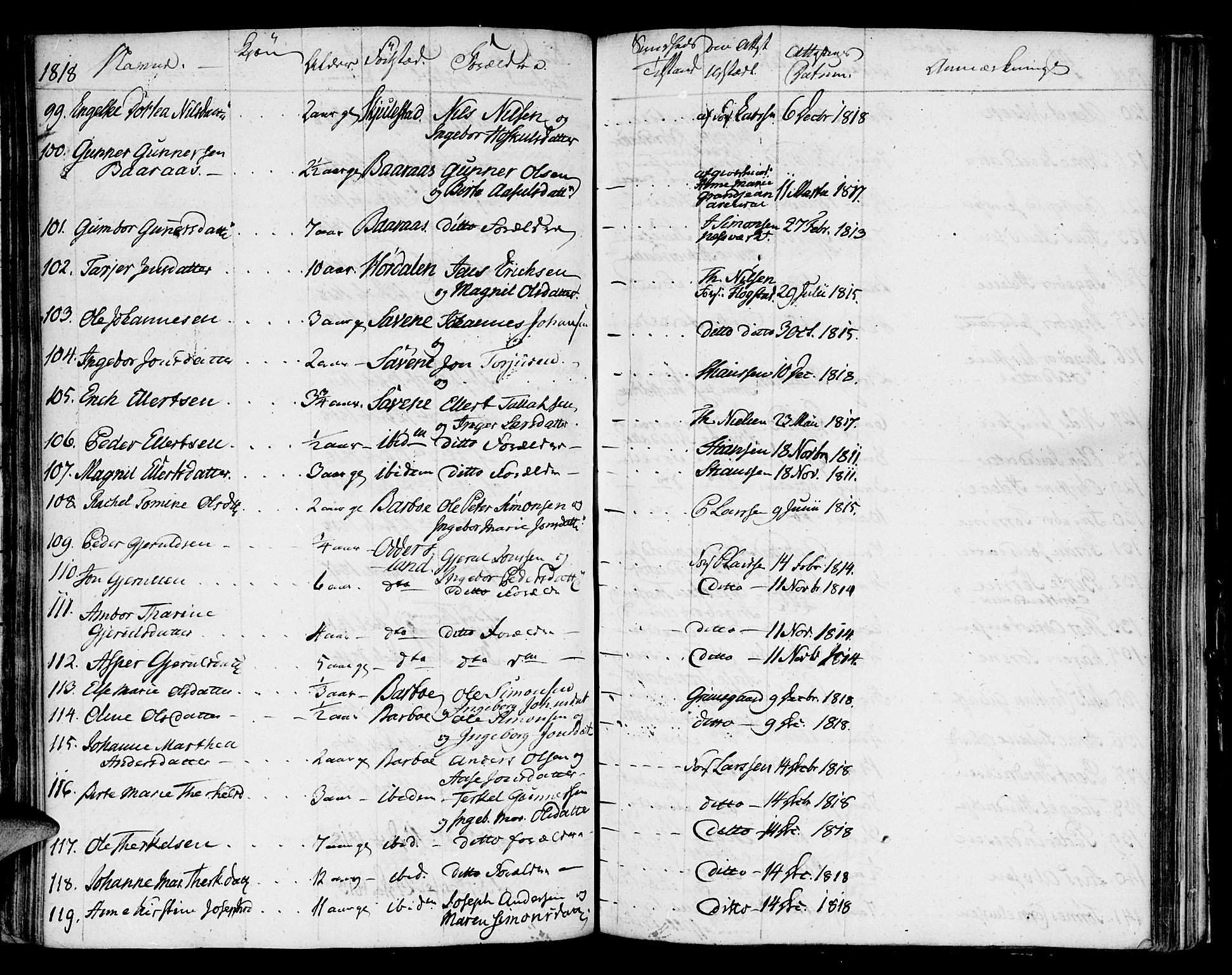 Austre Moland sokneprestkontor, AV/SAK-1111-0001/F/Fa/Faa/L0003: Parish register (official) no. A 3, 1808-1815, p. 62
