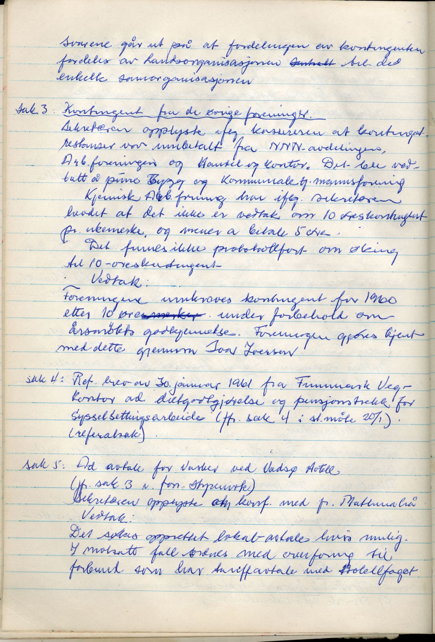 Vadsø Faglige Samorganisasjon, FMFB/A-1085/A/L0001: Styreprotokoll, 1951-1964, p. 162