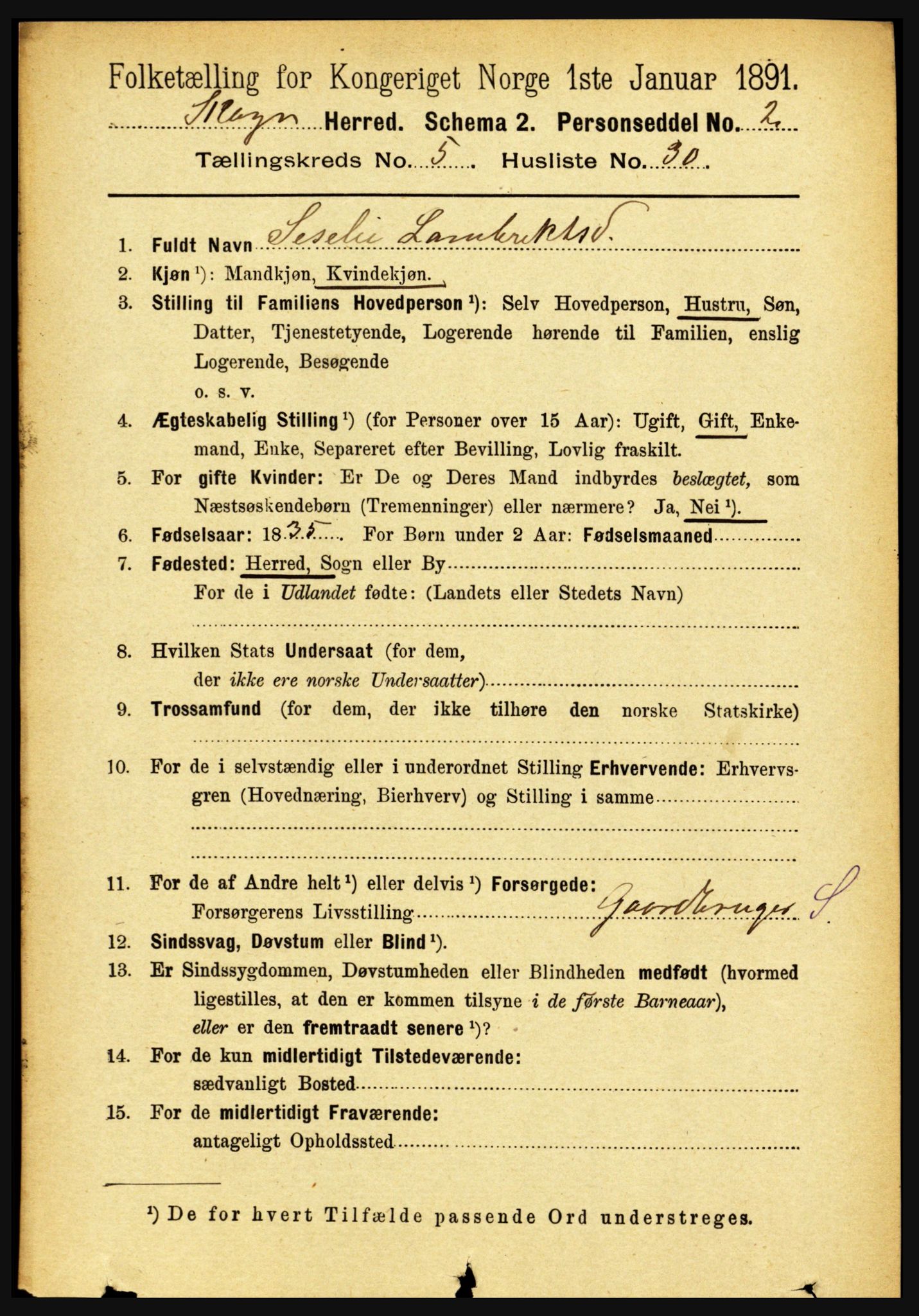 RA, 1891 census for 1719 Skogn, 1891, p. 3074