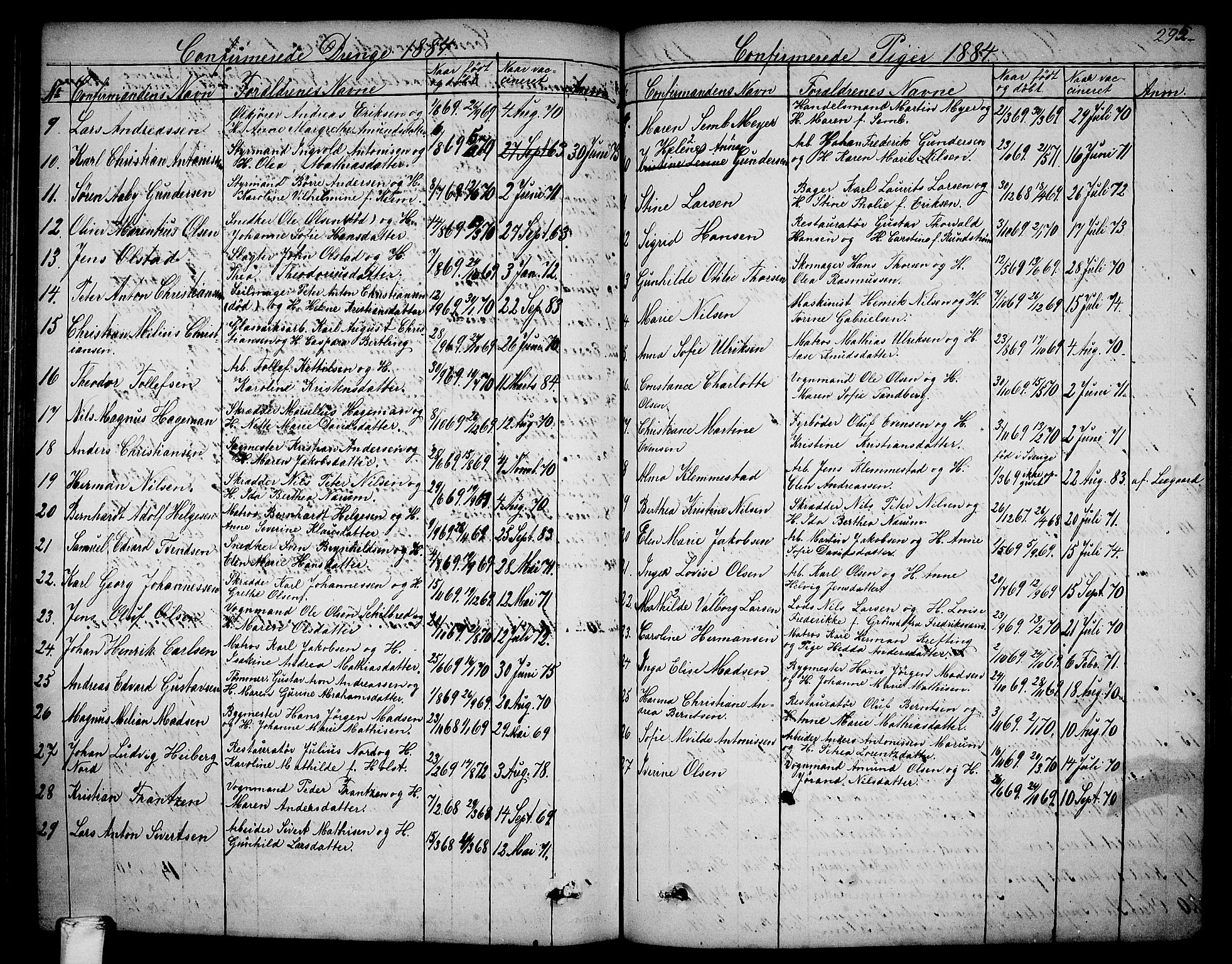 Larvik kirkebøker, AV/SAKO-A-352/G/Ga/L0004: Parish register (copy) no. I 4, 1871-1888, p. 295