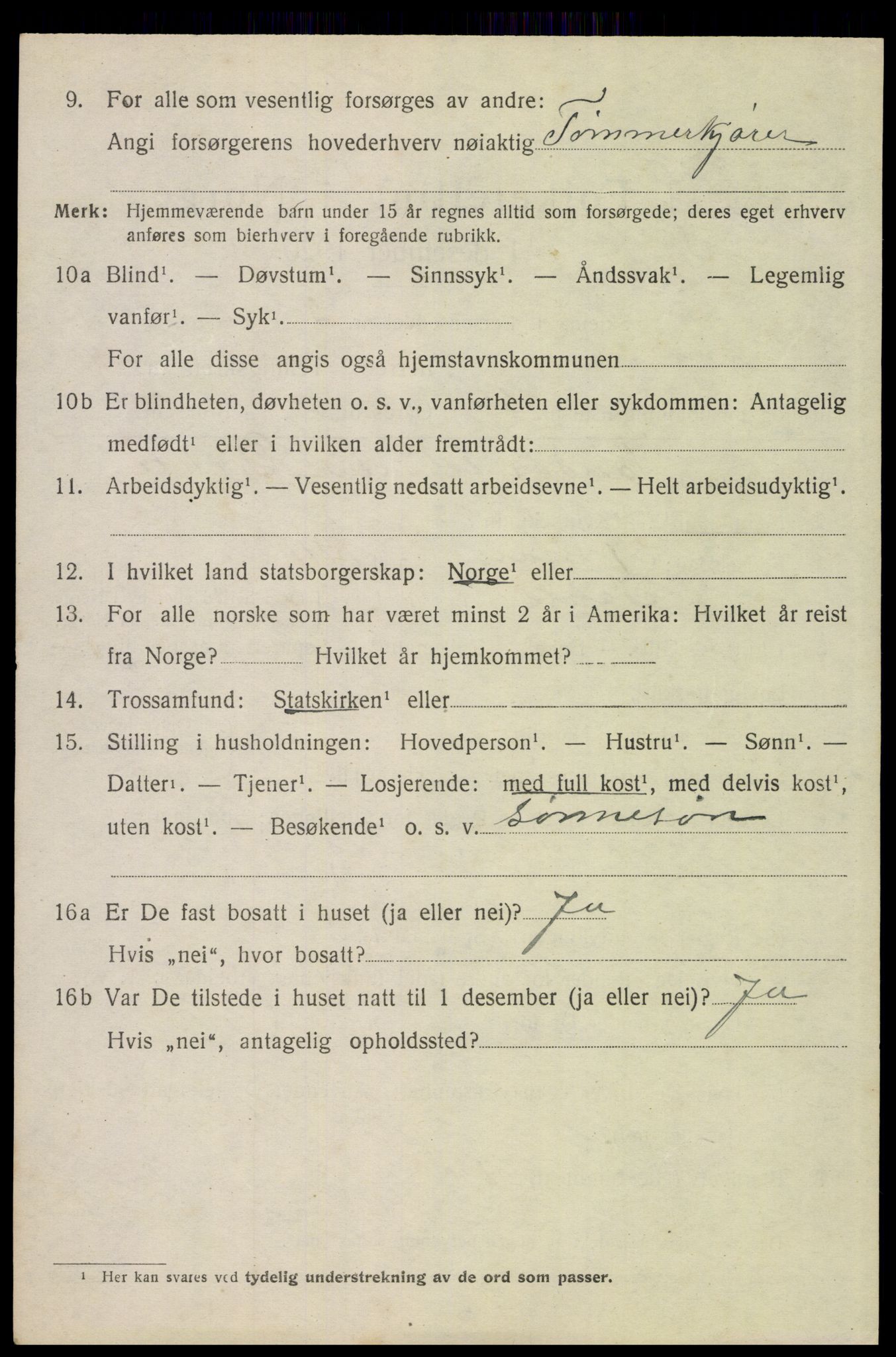 SAH, 1920 census for Trysil, 1920, p. 13754