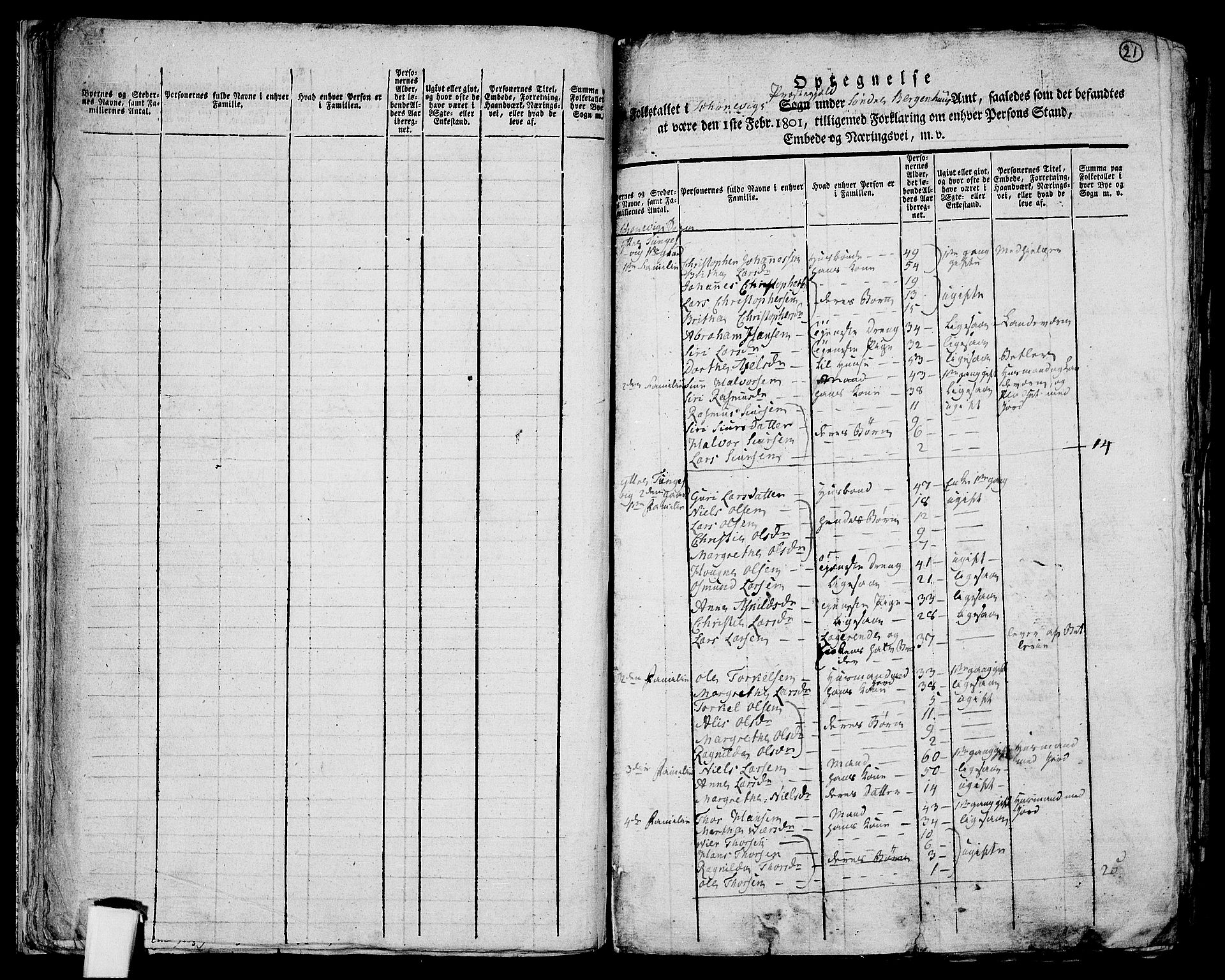 RA, 1801 census for 1212P Skånevik, 1801, p. 20b-21a