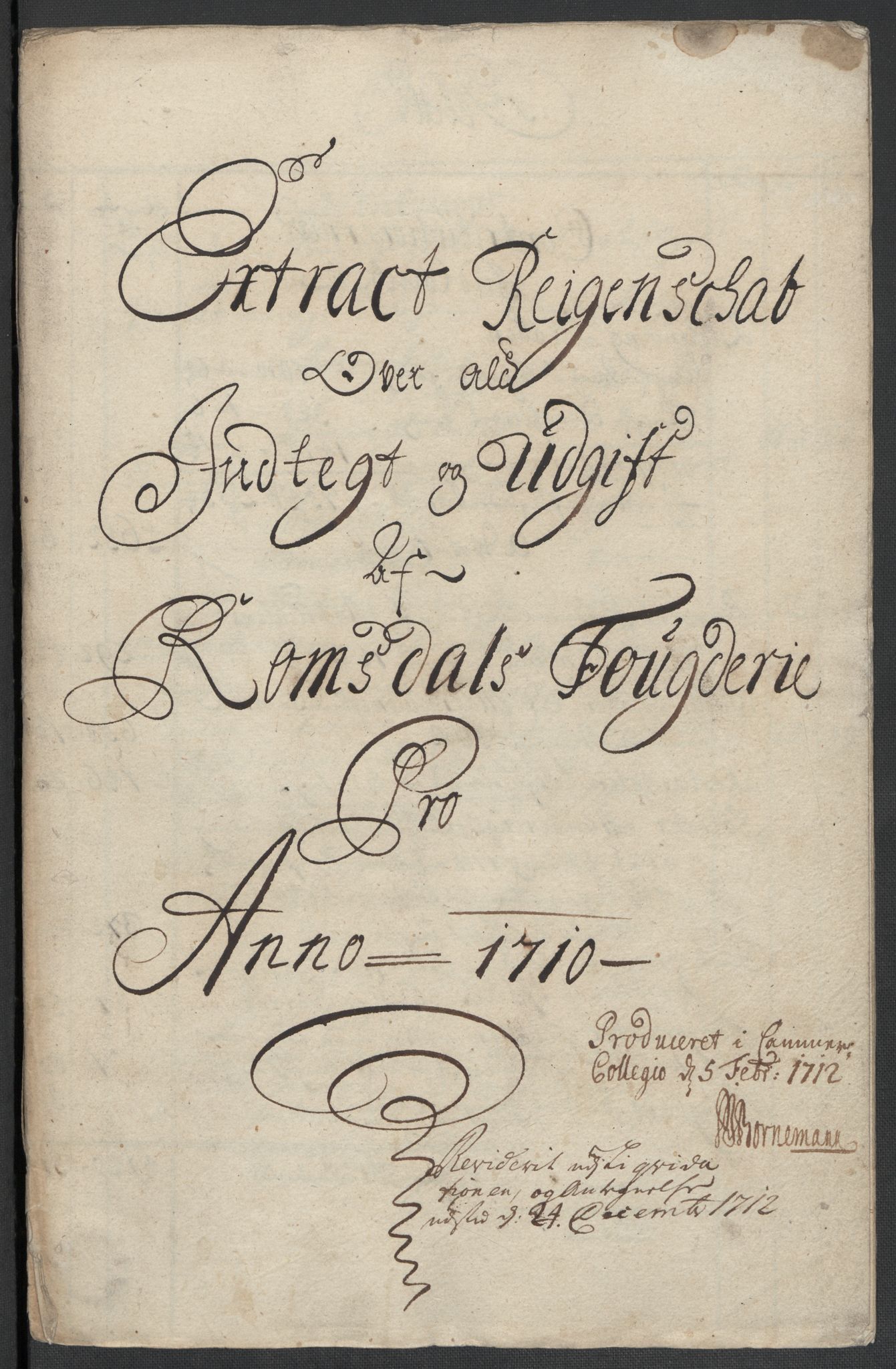 Rentekammeret inntil 1814, Reviderte regnskaper, Fogderegnskap, RA/EA-4092/R55/L3659: Fogderegnskap Romsdal, 1709-1710, p. 257
